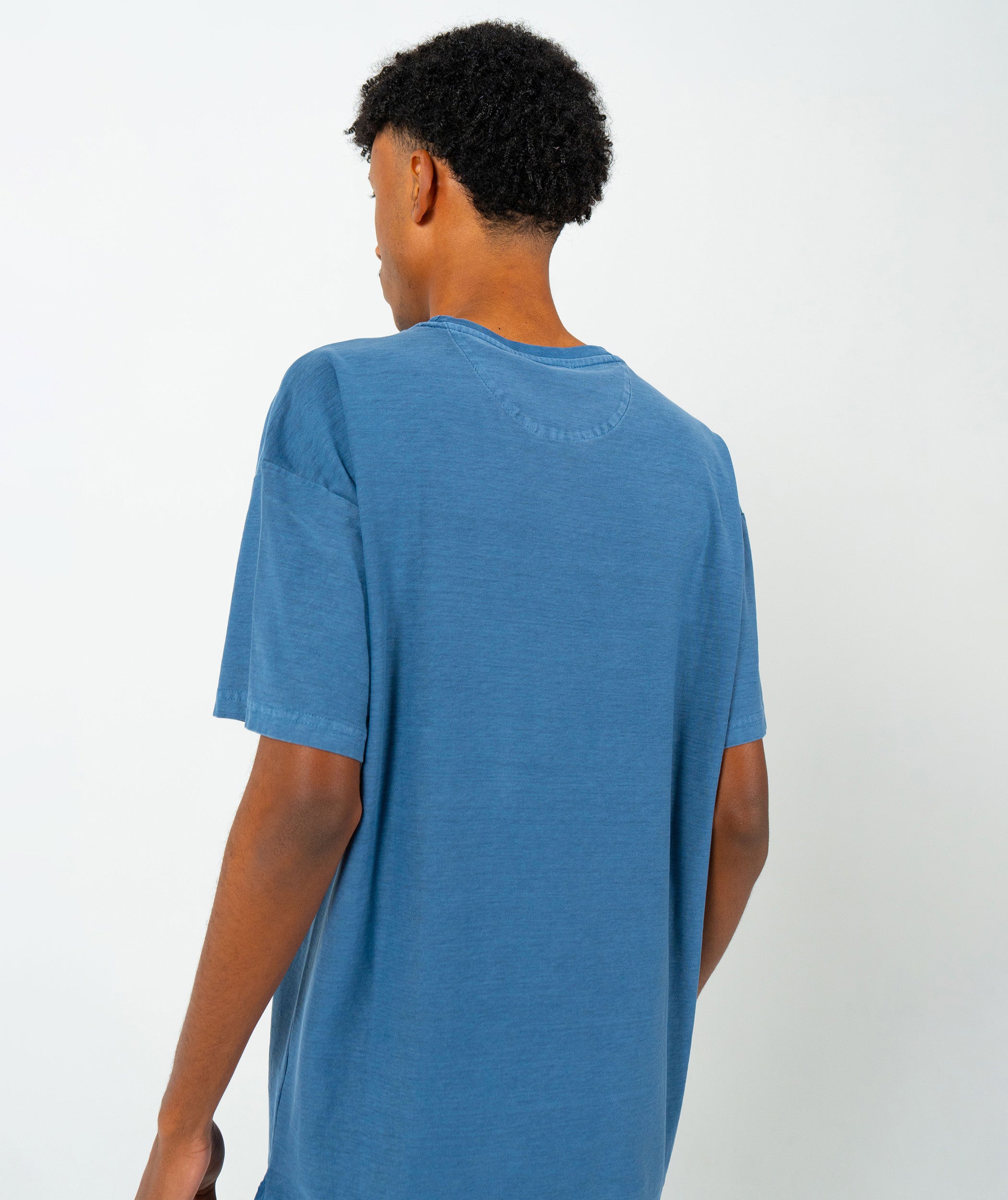 Mens Washed Pocket Tee - Blue