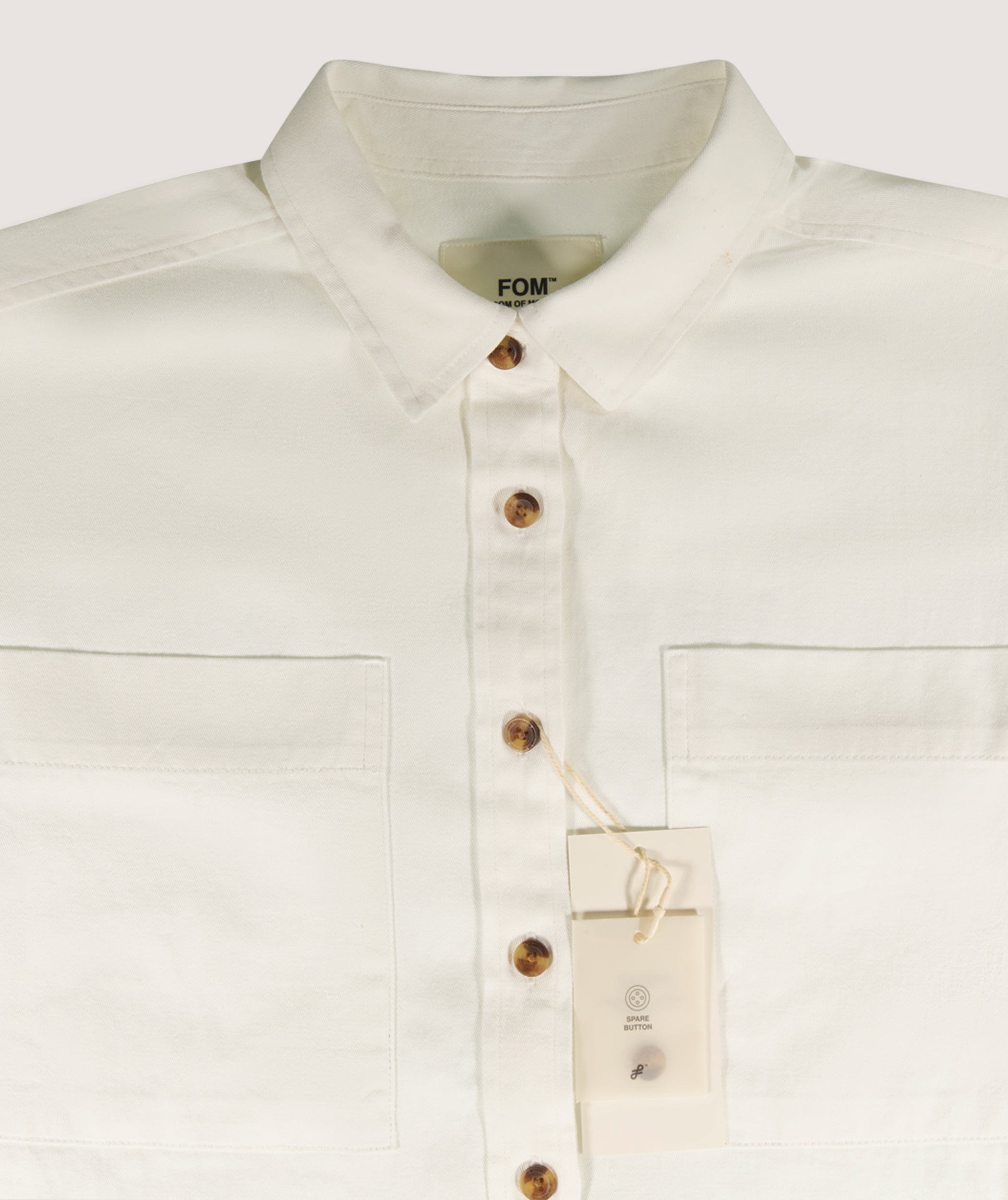 Ladies Boxy Long Sleeve Shirt - Soft White