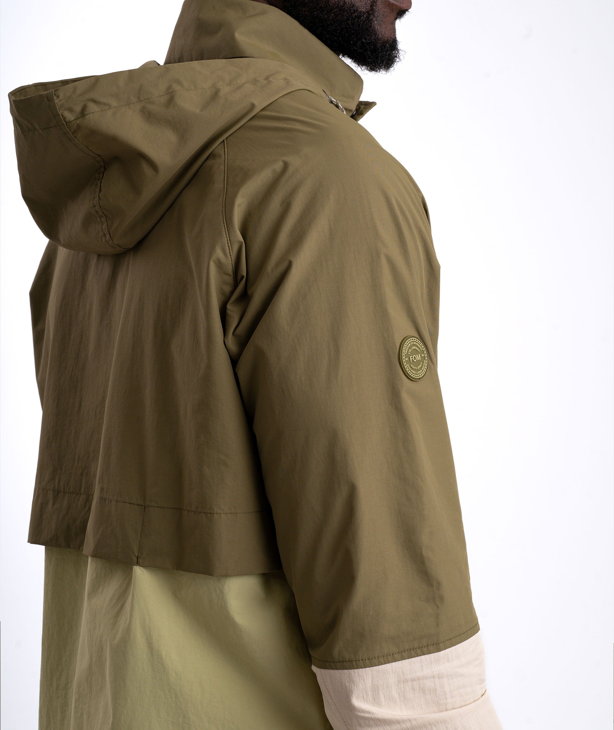 Anorak für Herren - Grüner Farbblock