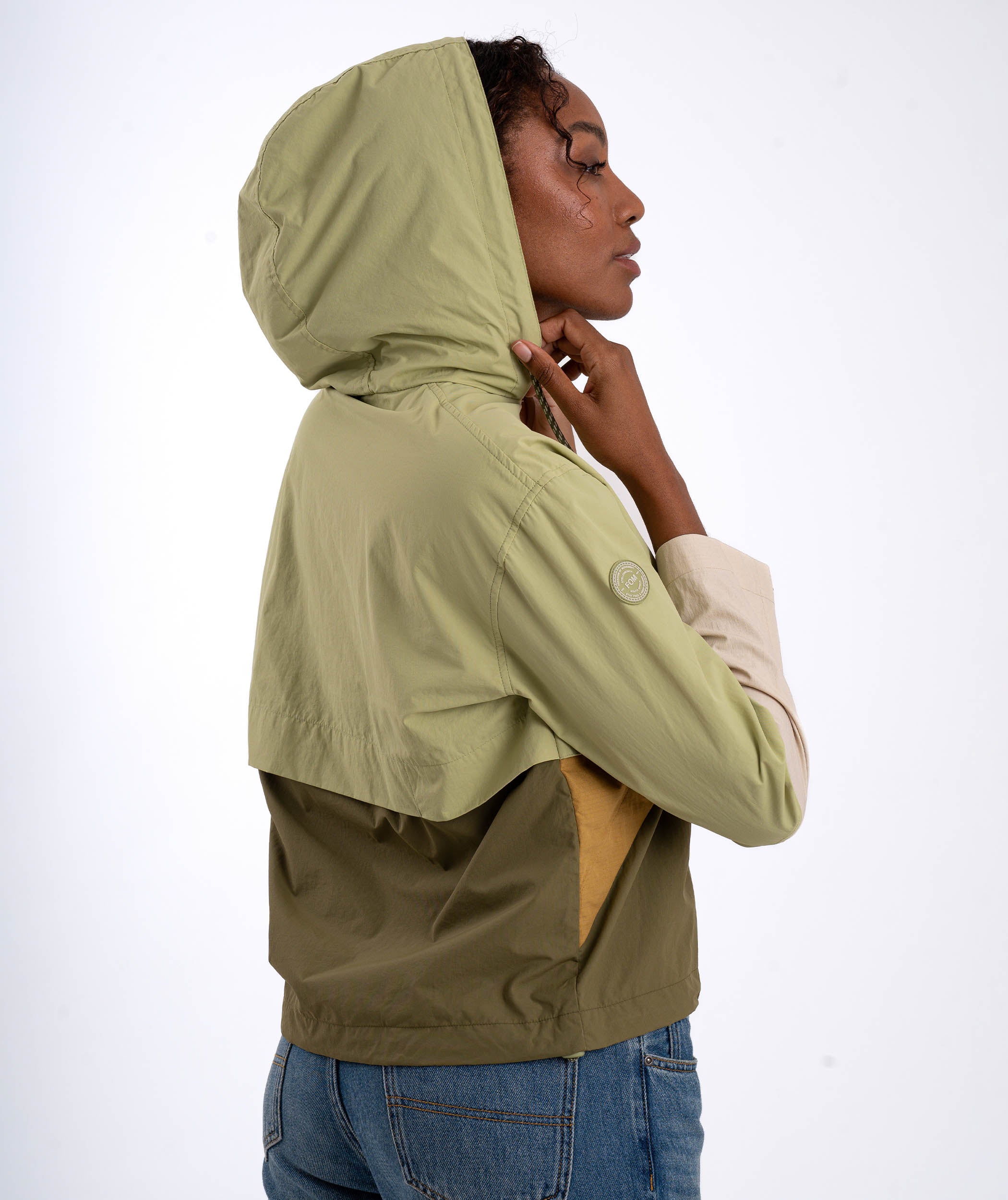 Dames Anorak - Olijfgroen Multicolour