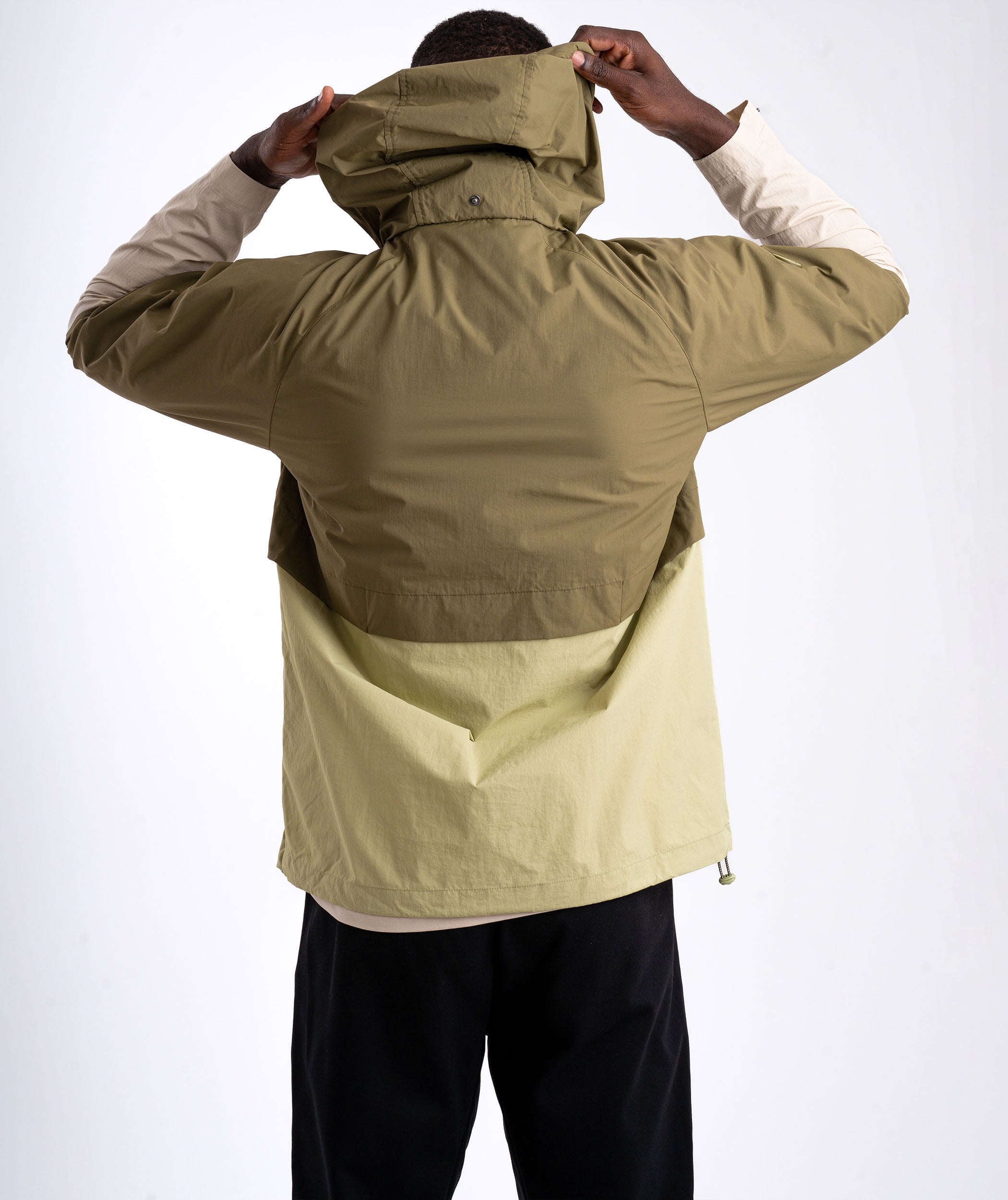 Anorak für Herren - Grüner Farbblock