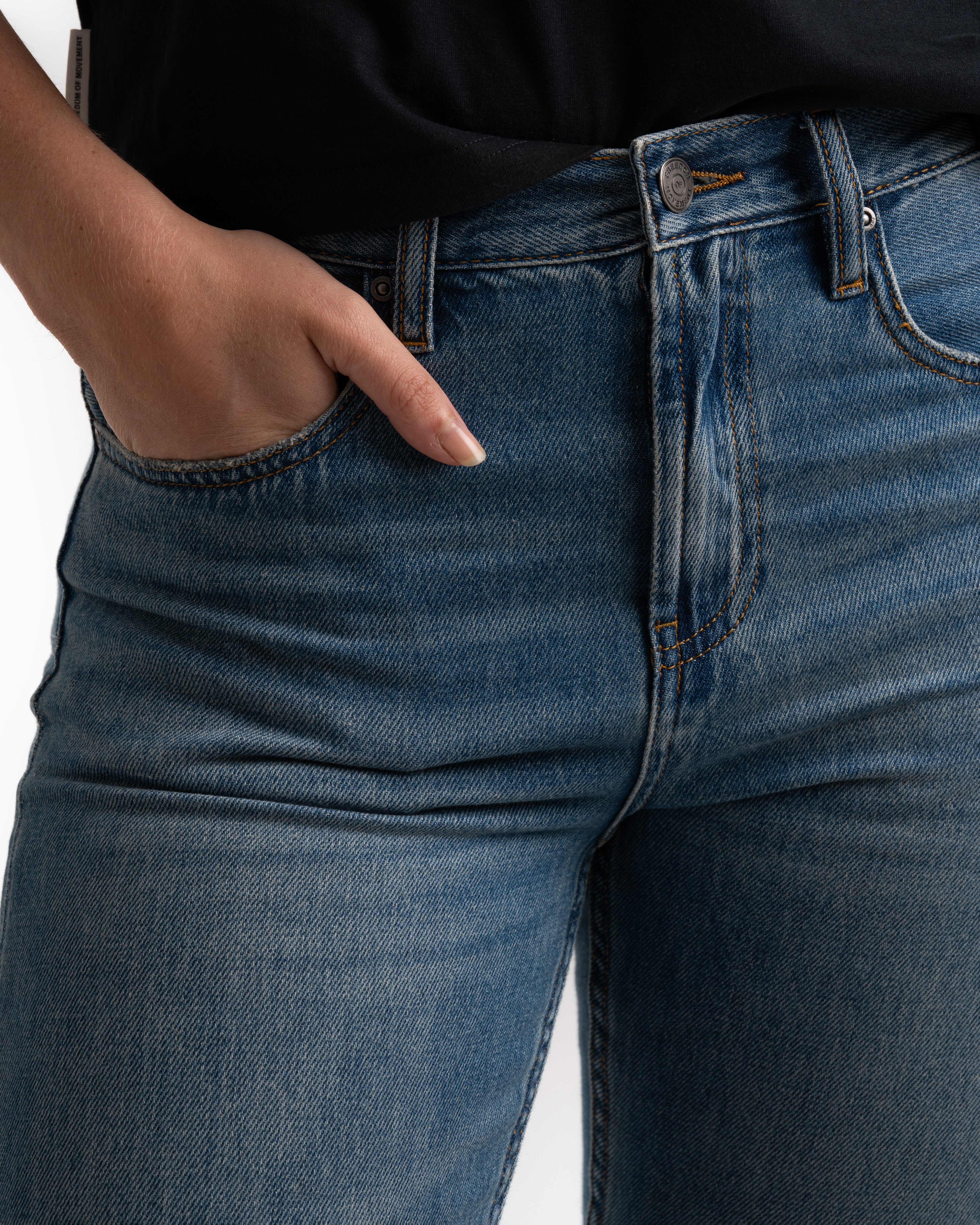 Ladies Relaxed Denim Jeans - Indigo