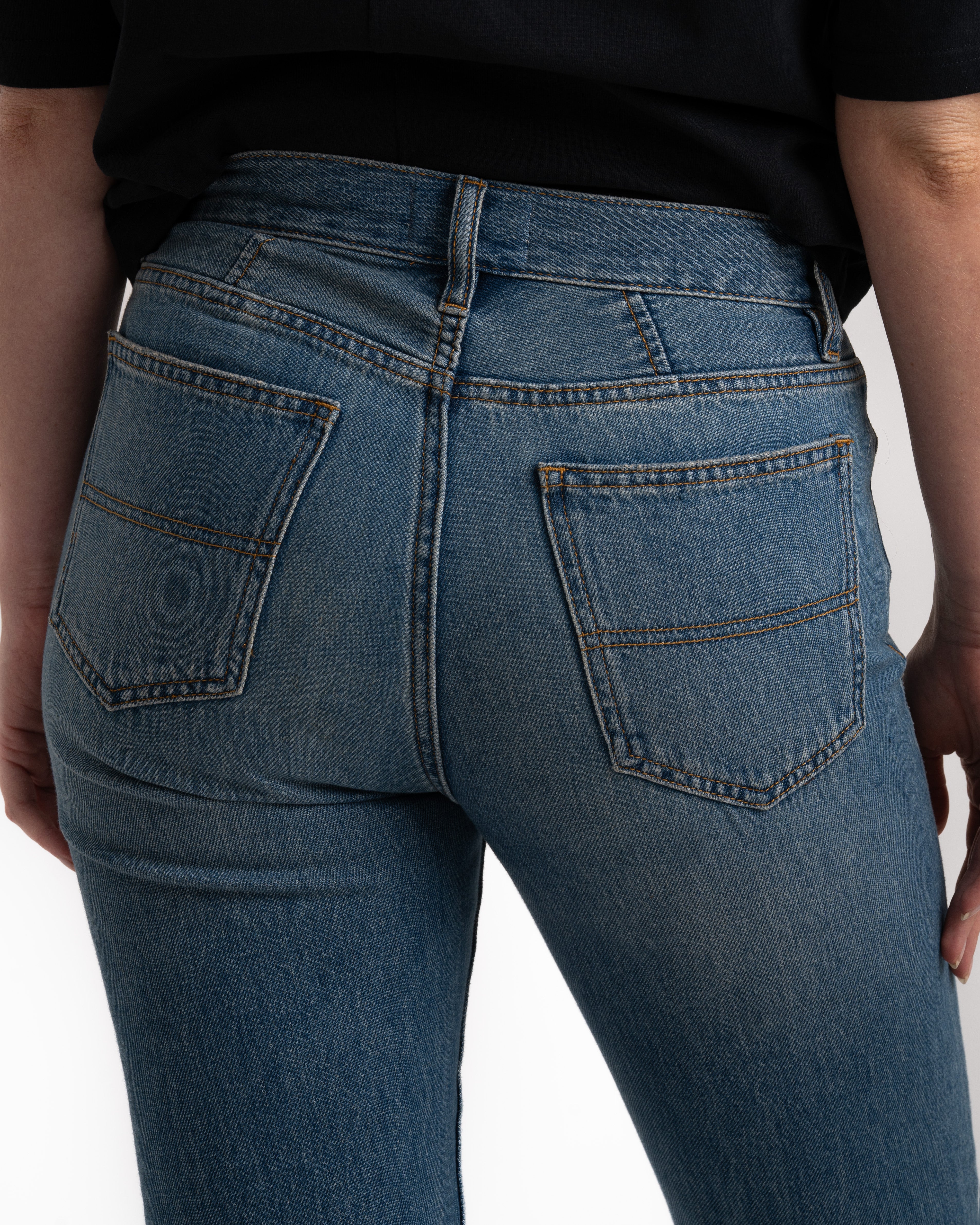 Ladies Relaxed Denim Jeans - Indigo