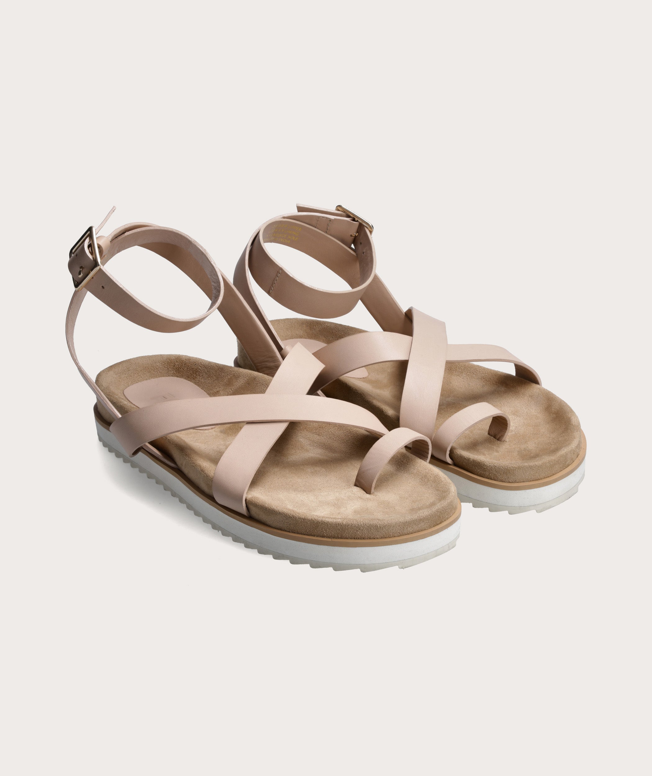 Riemchensandalen mit Plateausohle für Damen - Hautfarben
