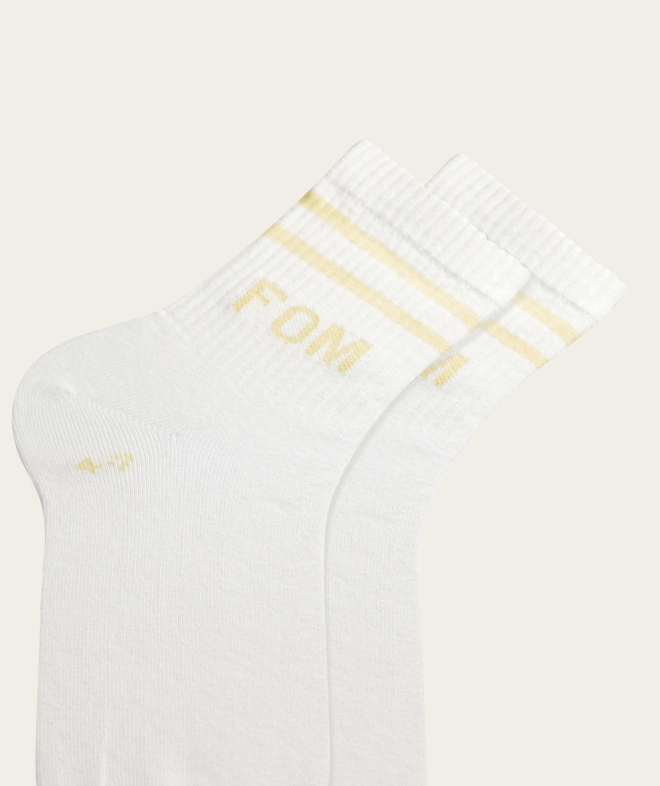 Socks Active - White/ Yellow FOM Stripes (Size 4-7)