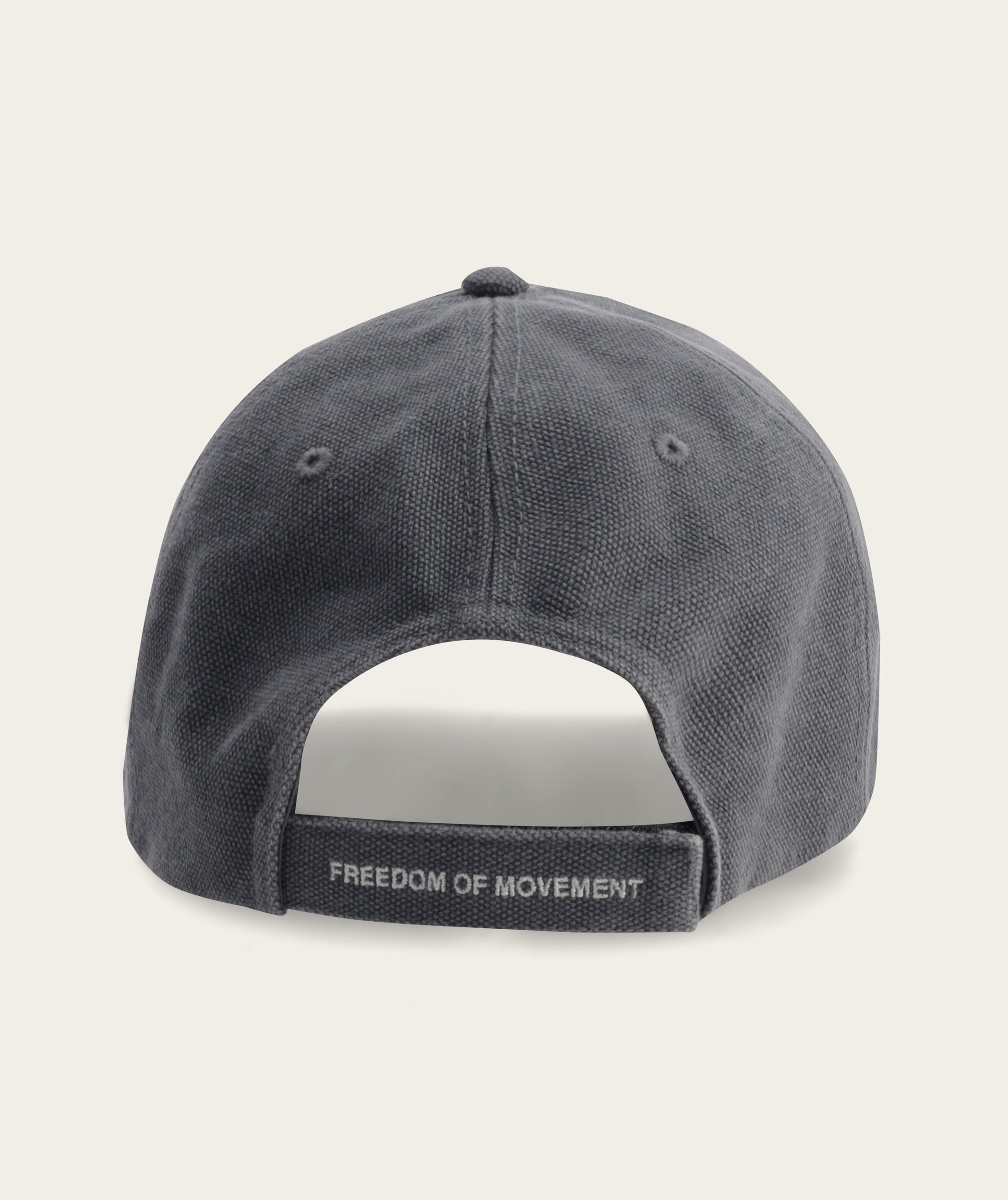 6 Panel Cotton Canvas Cap - Washed Slate