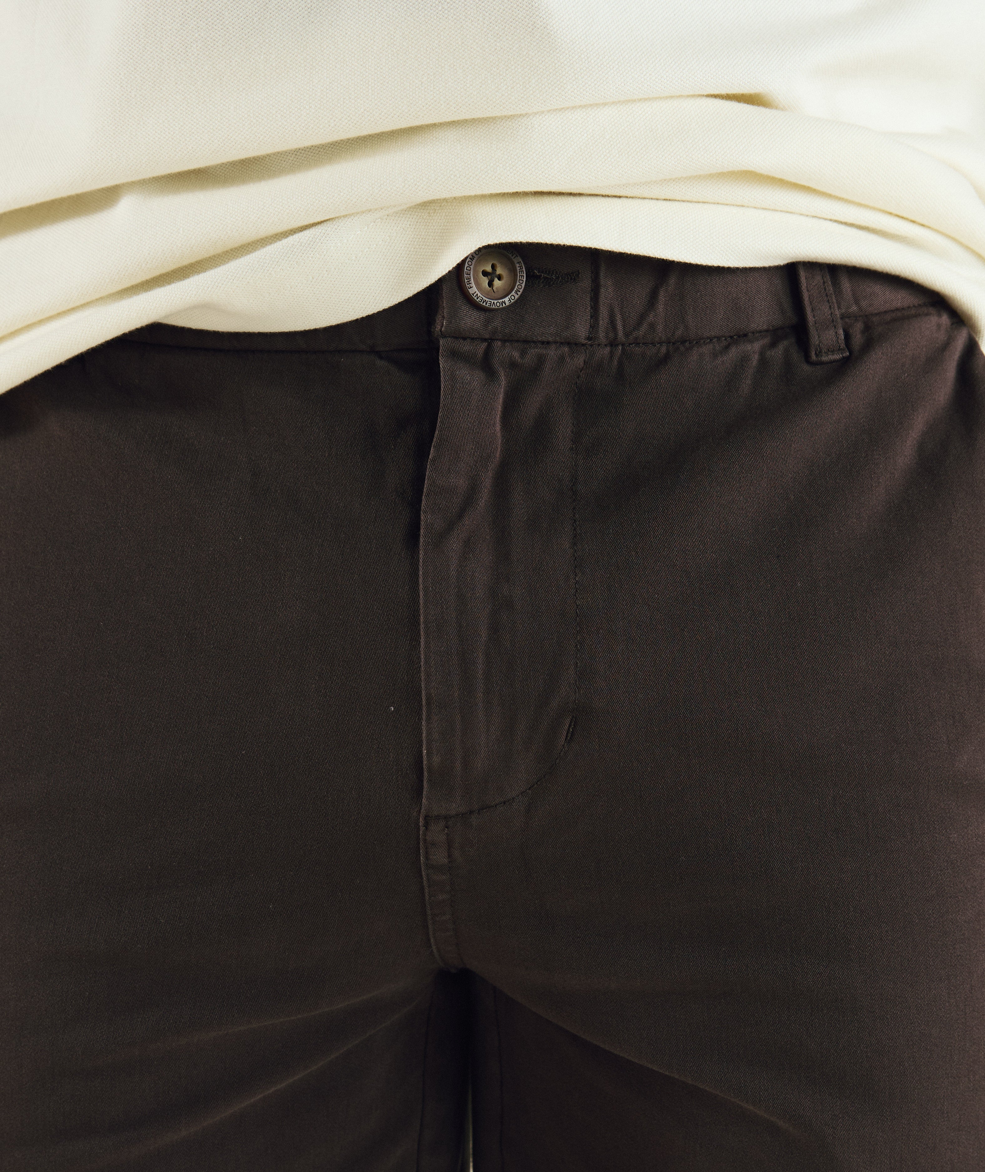 Mens Cotton Twill Chino Shorts - Charcoal