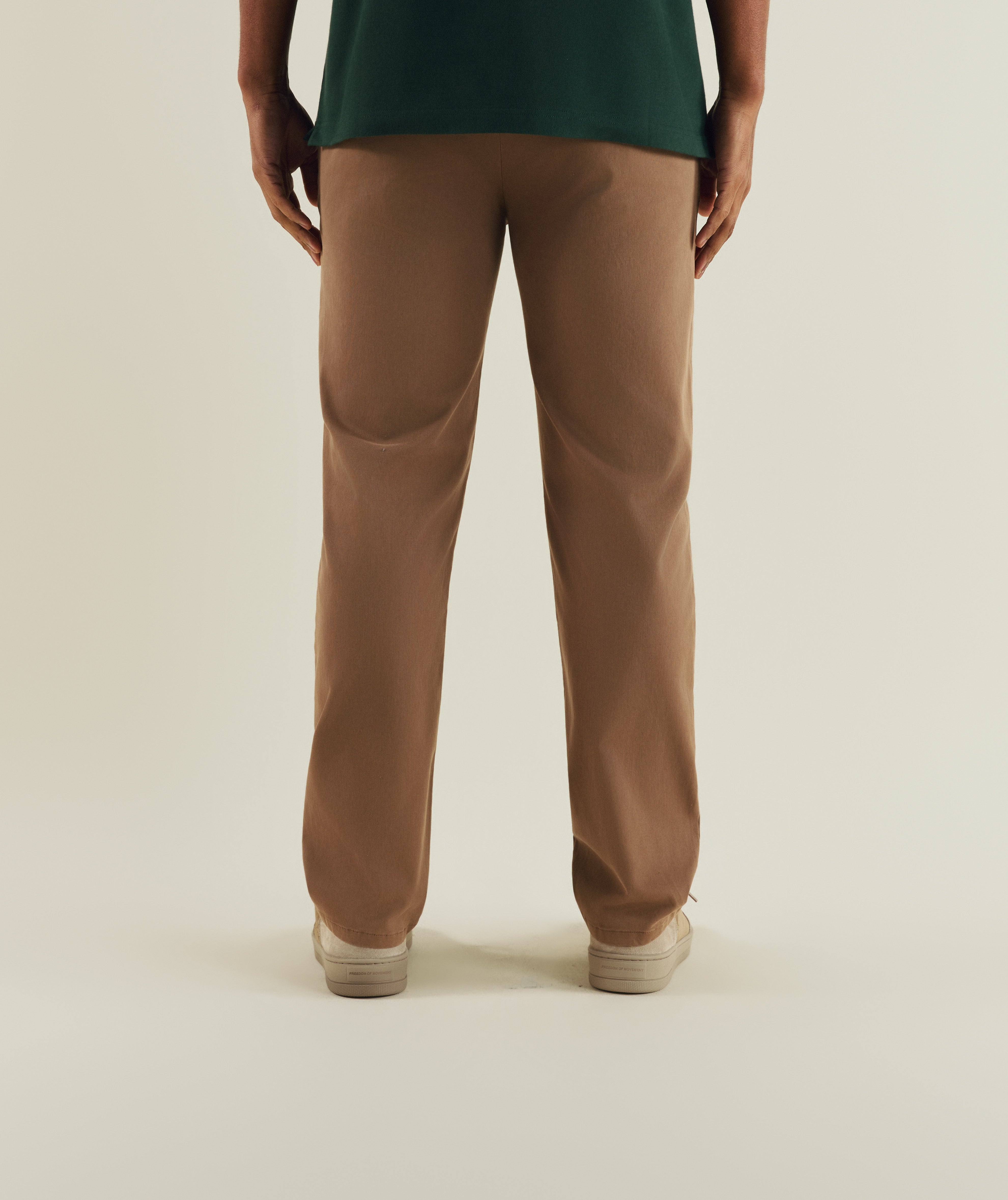 Mens Cotton Twill Chino Trousers - Coffee