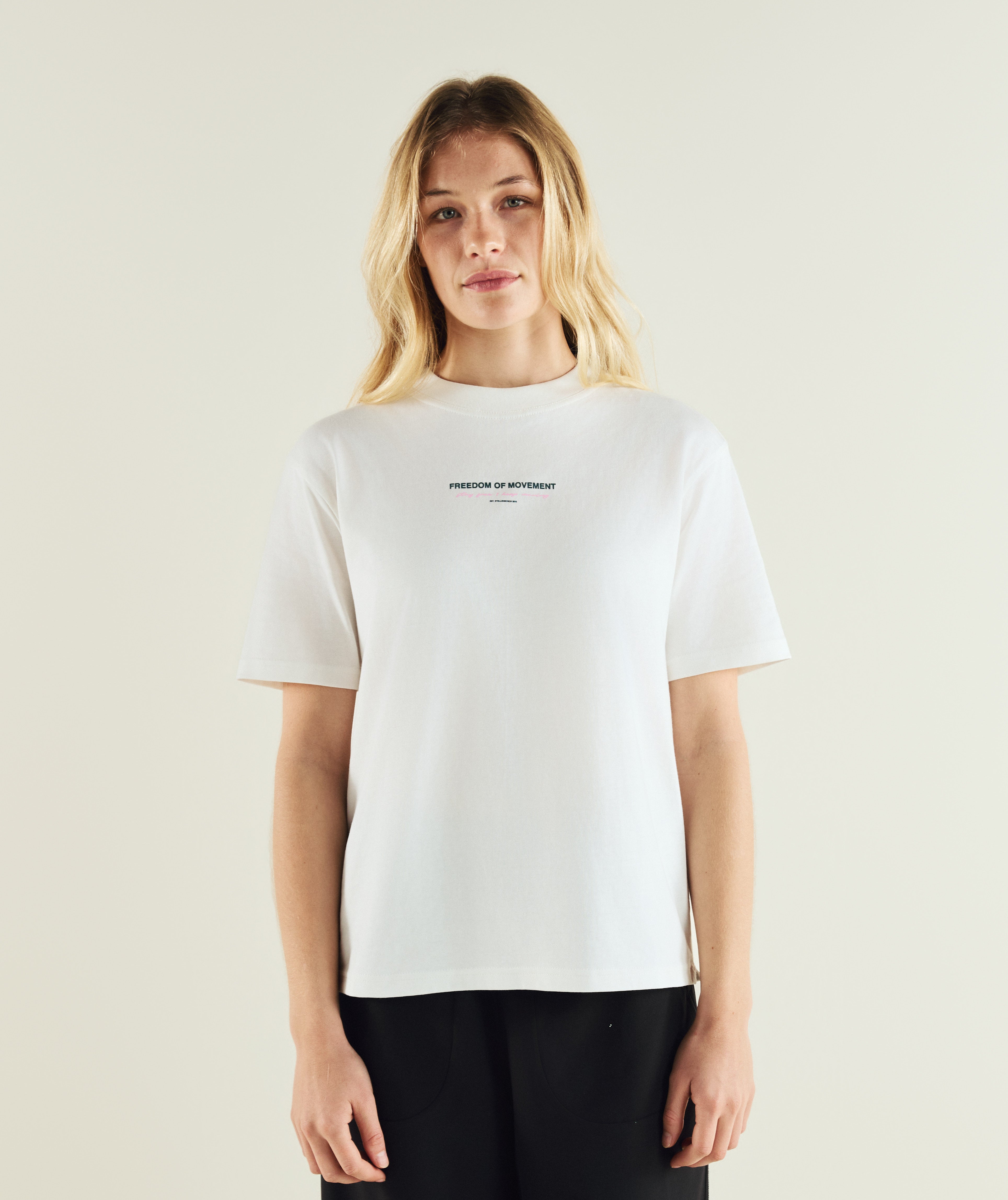 Ladies Flower Graphic Tee - Ivory