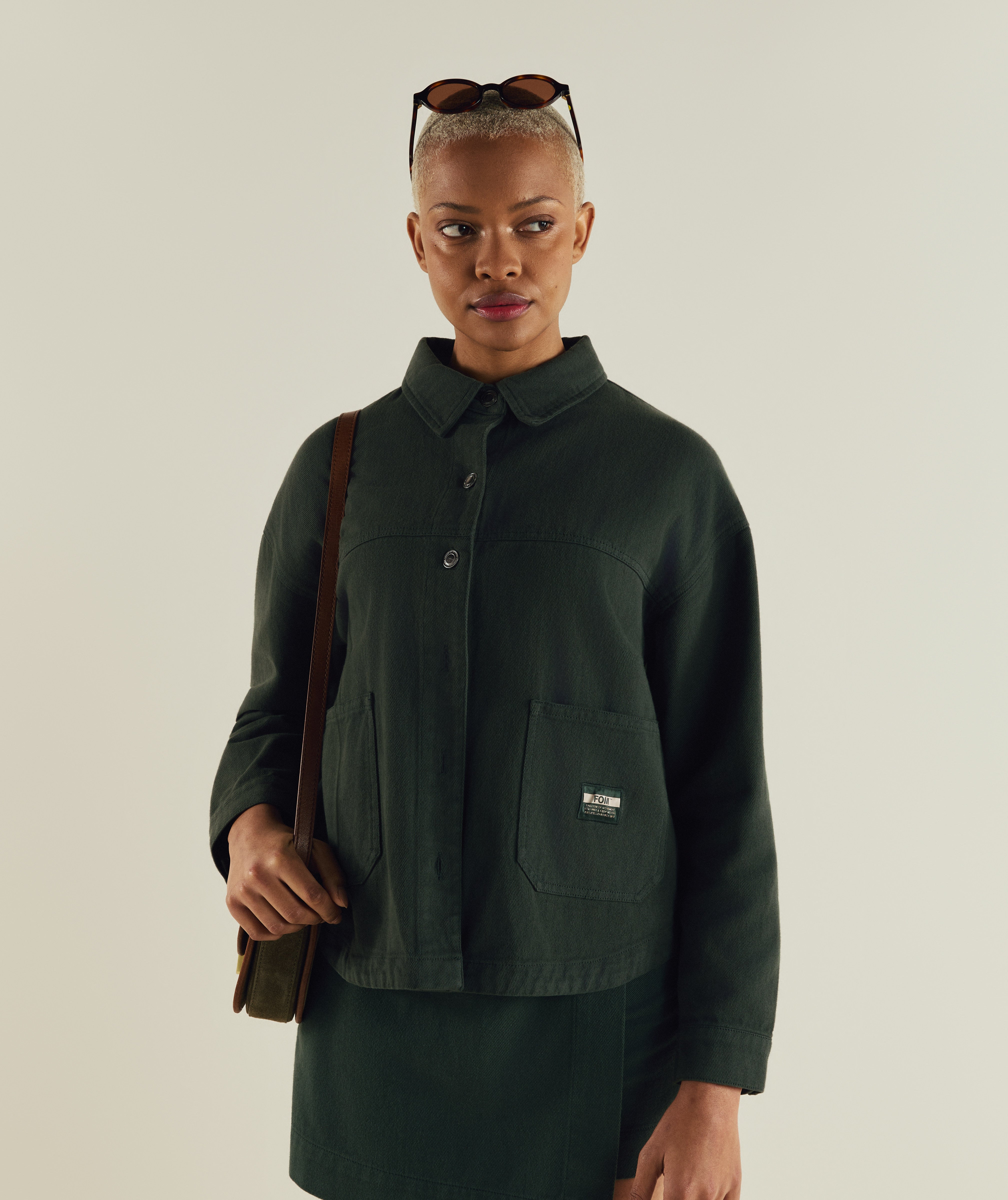 Ladies Shacket - Dark Green
