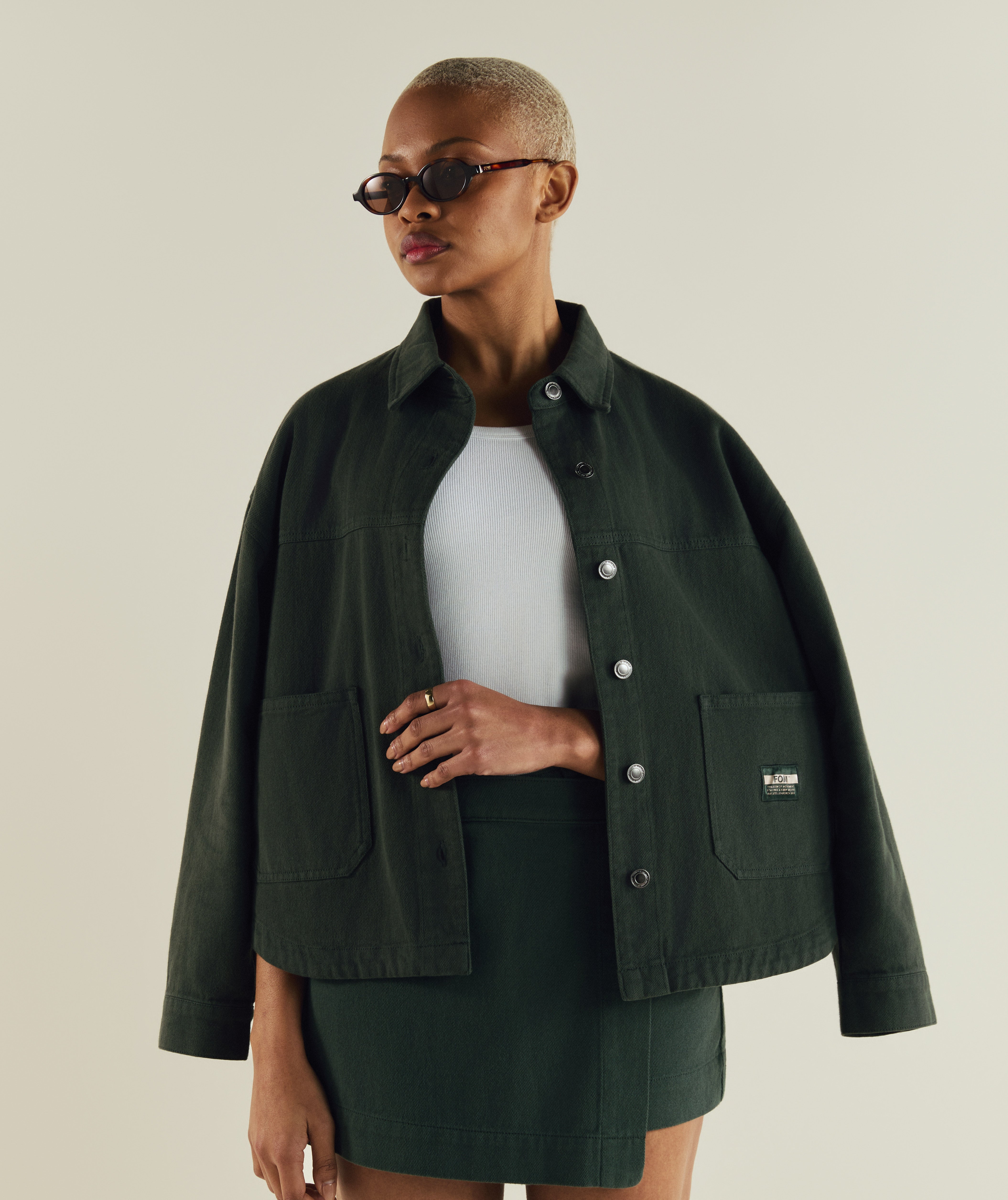 Ladies Shacket - Dark Green
