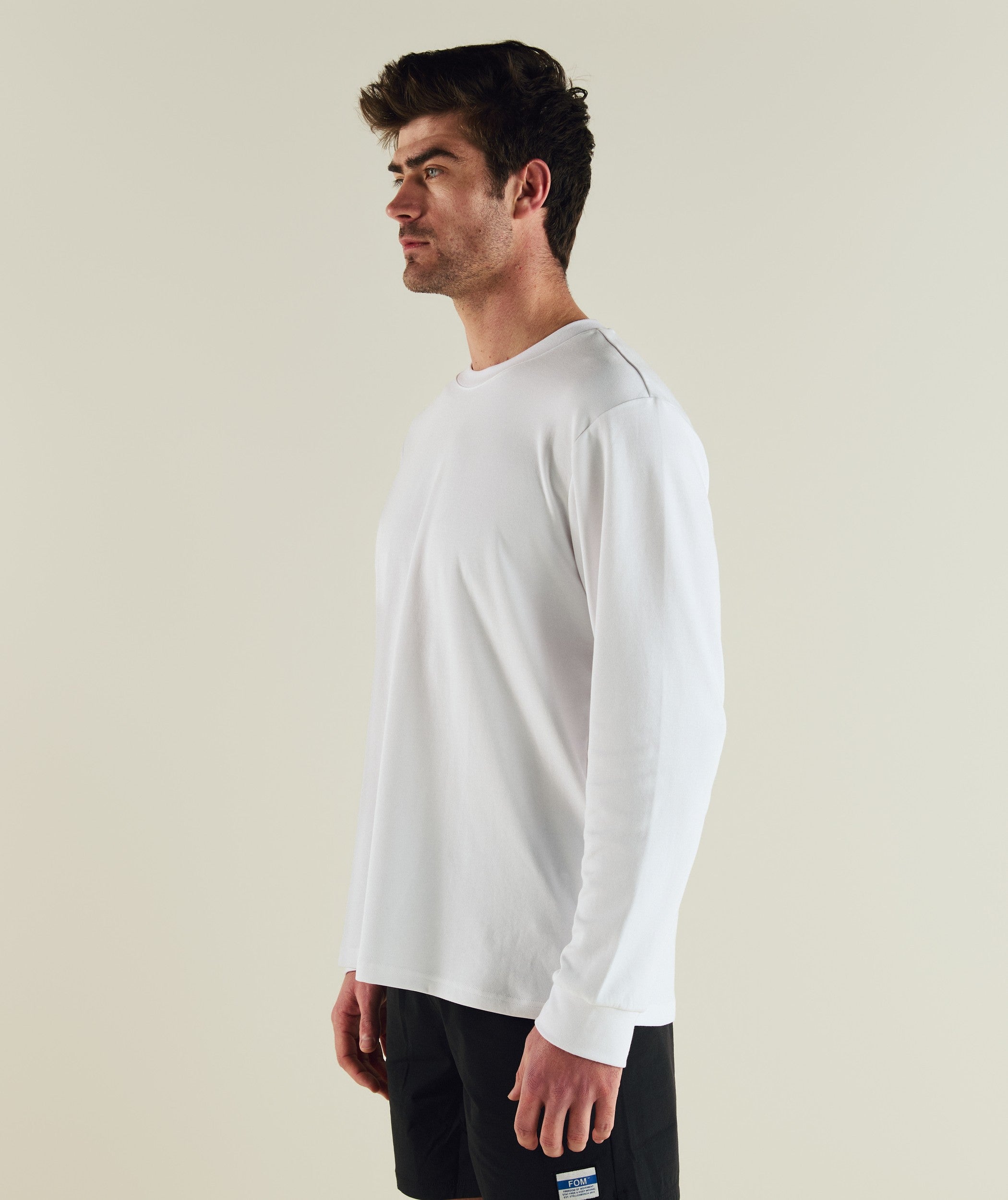 Mens FreeMotion Long Sleeve Tee - White