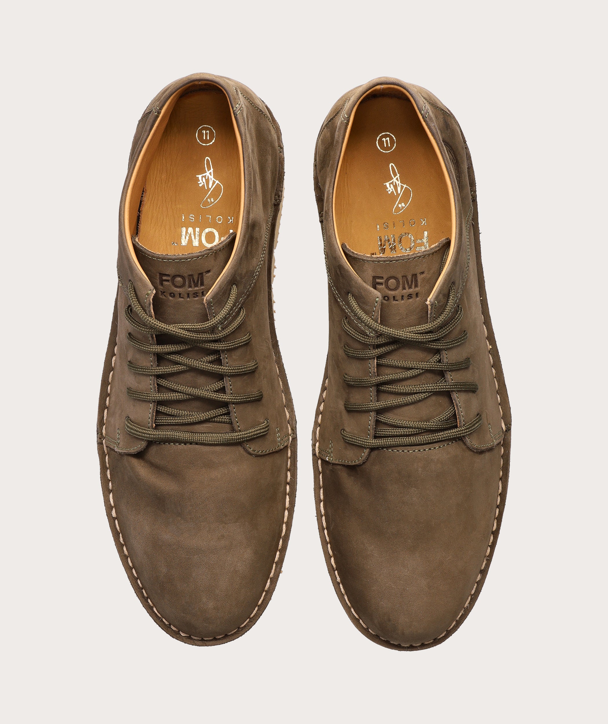 FOM x Kolisi Premium Vellies - Dark Olive