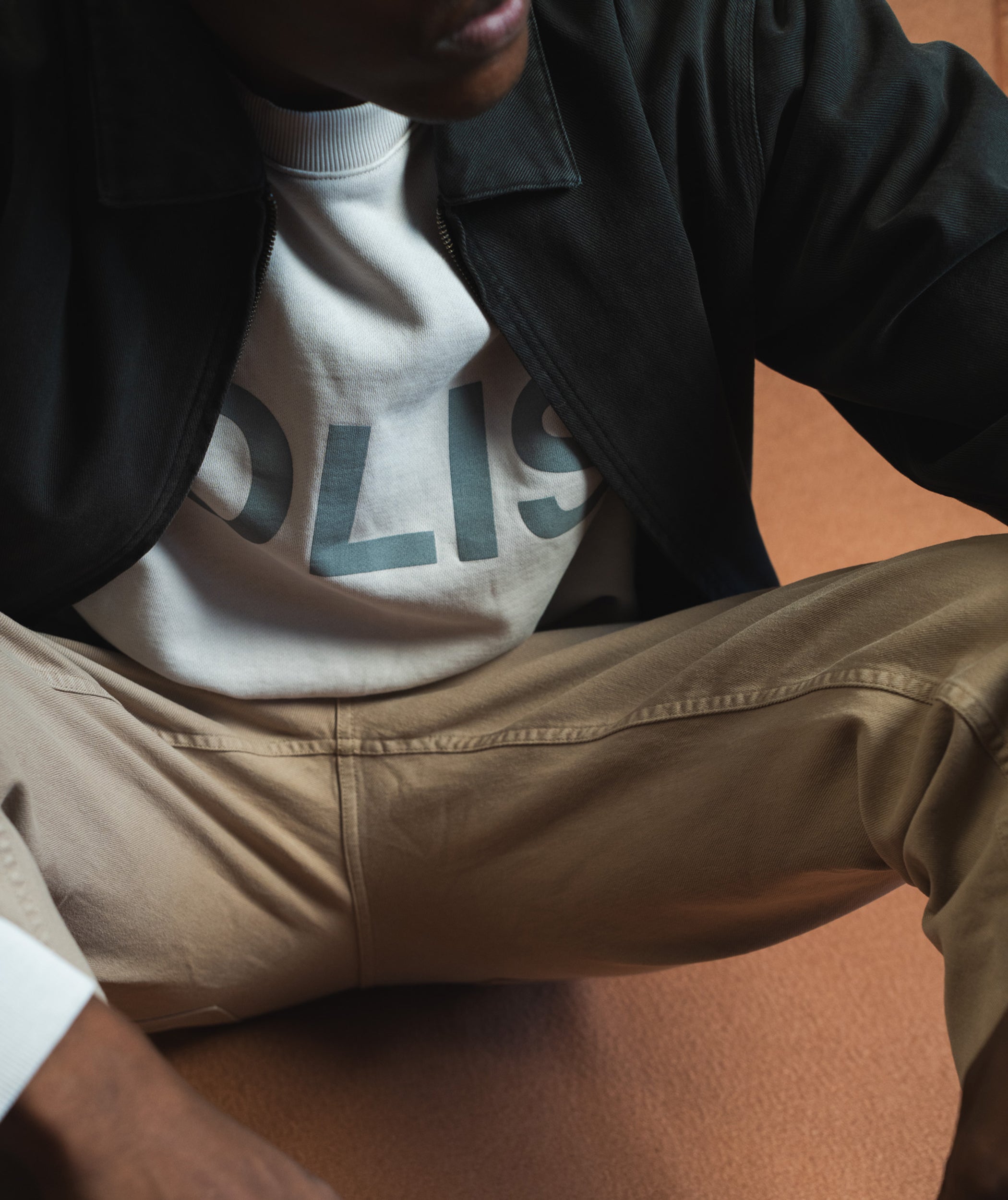 FOM x Kolisi Twill Zip Through Jacket - Onyx