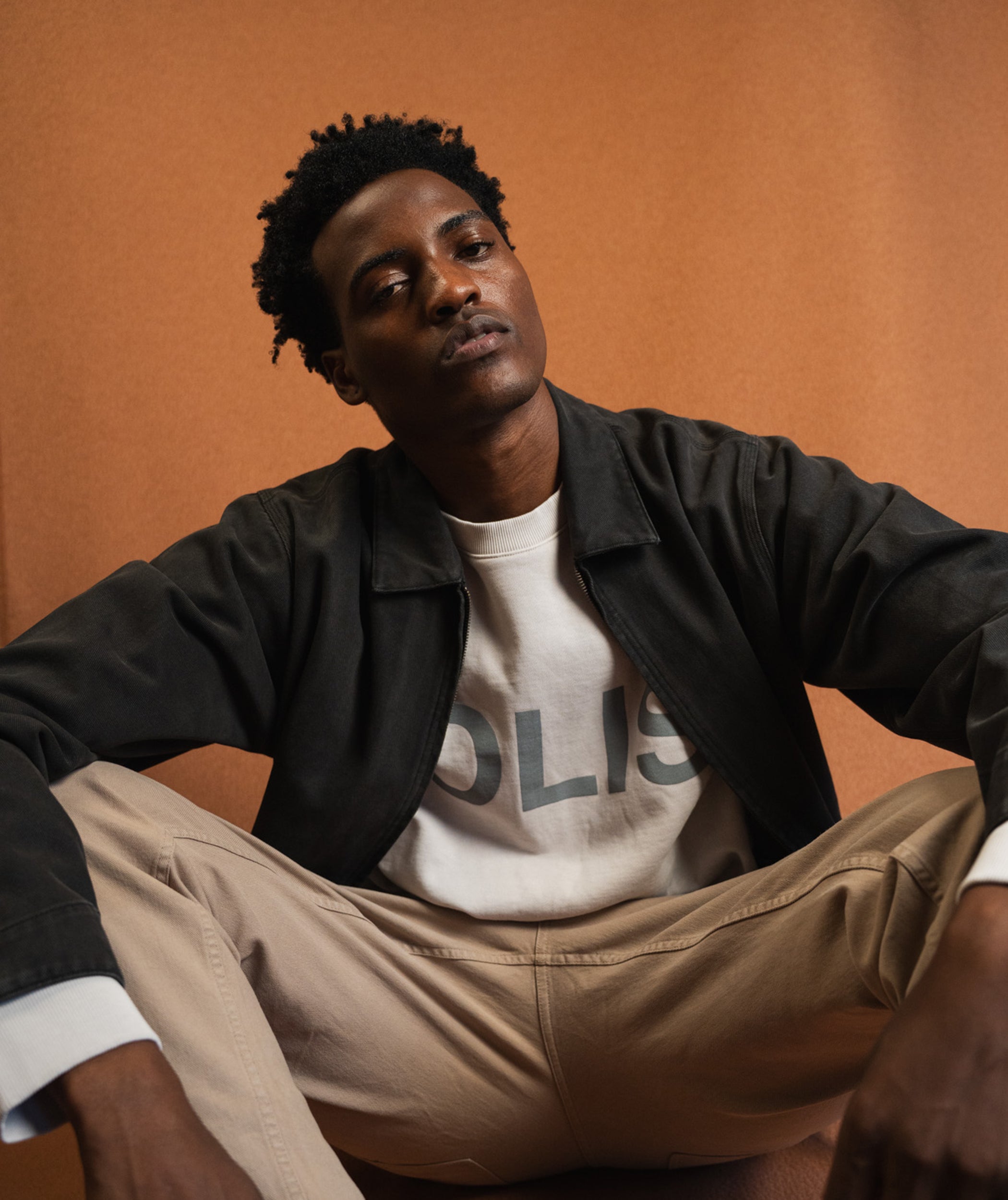 FOM x Kolisi Twill Zip Through Jacket - Onyx
