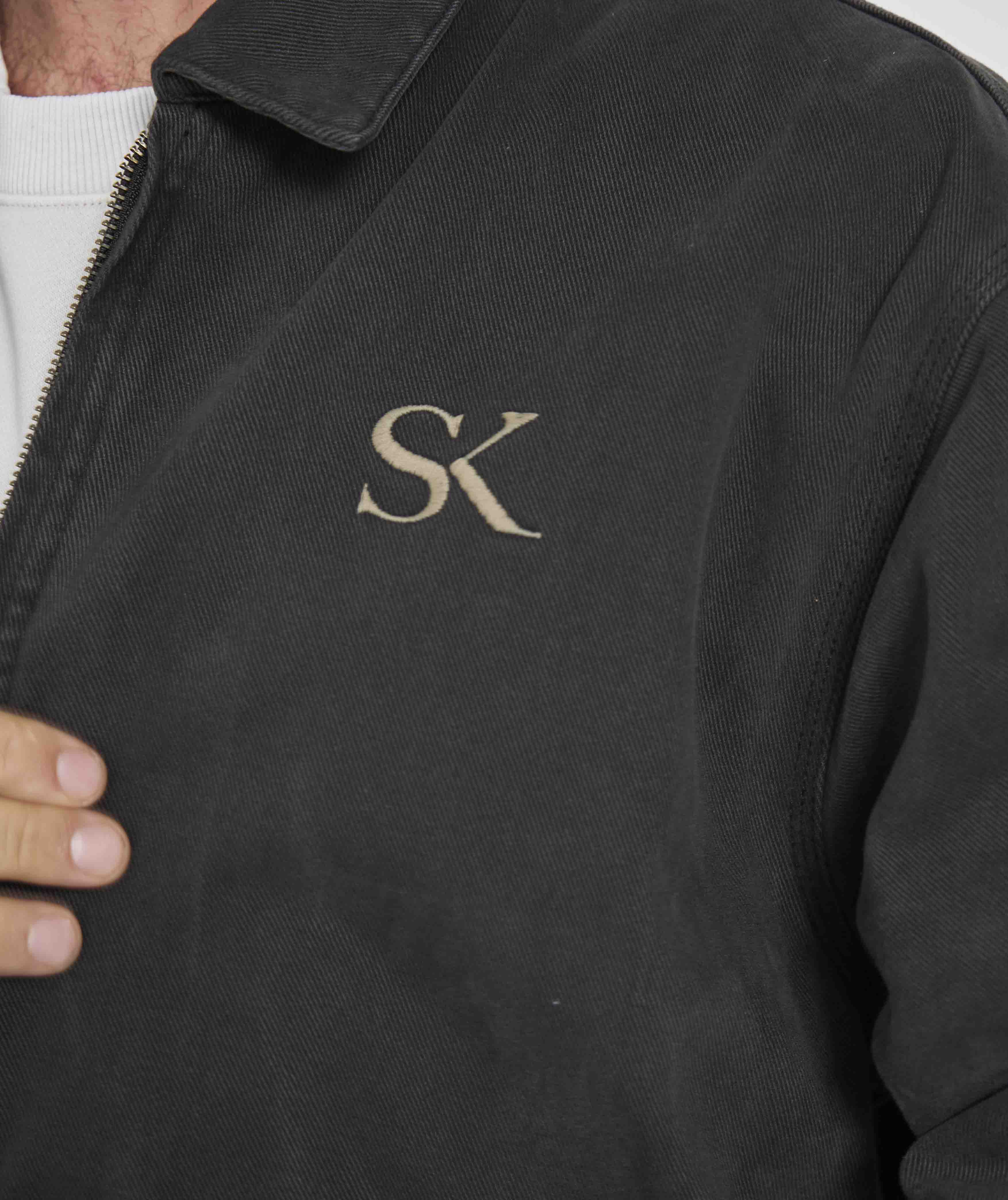 FOM x Kolisi Twill Zip Through Jacket - Onyx