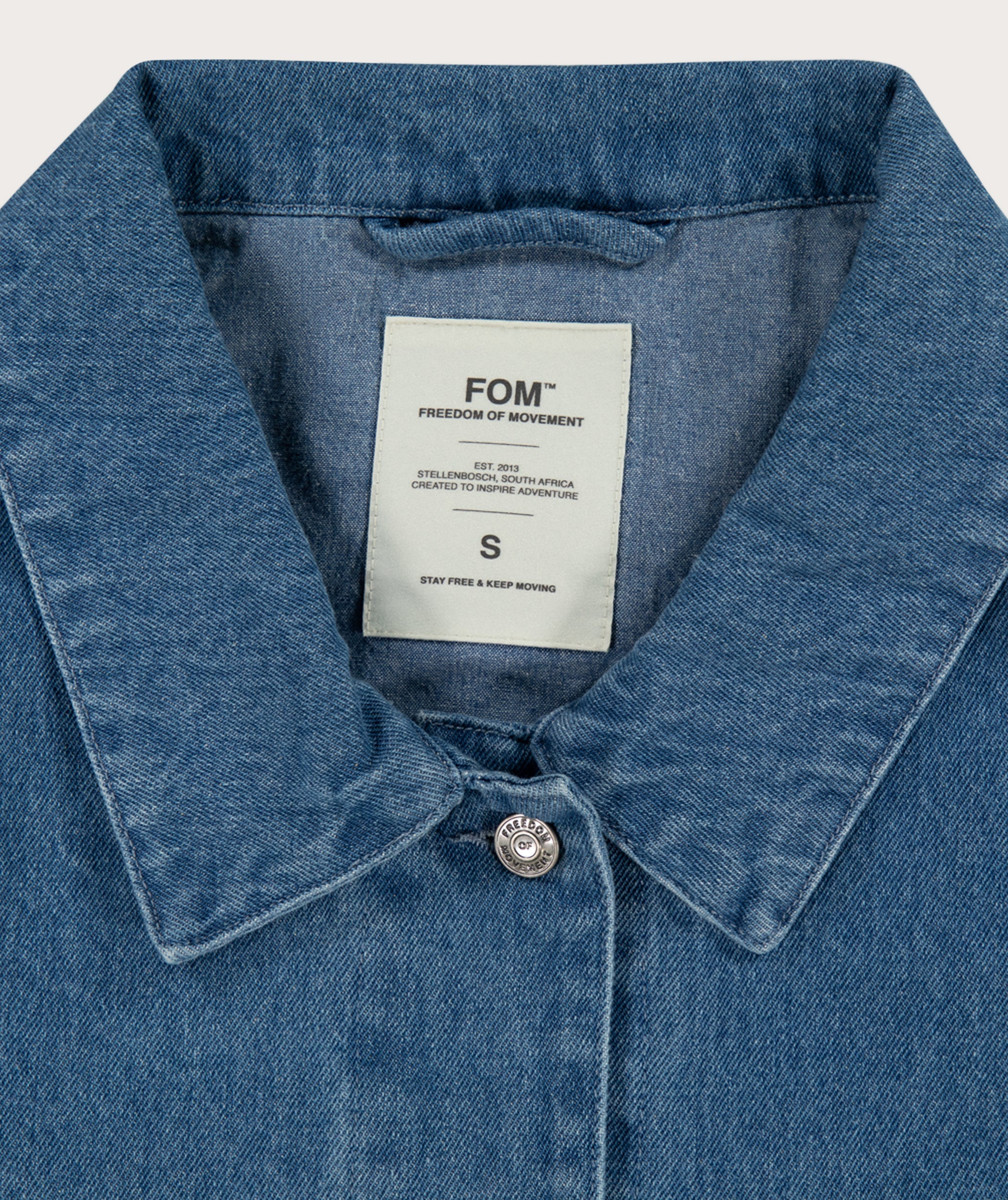 Ladies Cropped Denim Shacket - Indigo