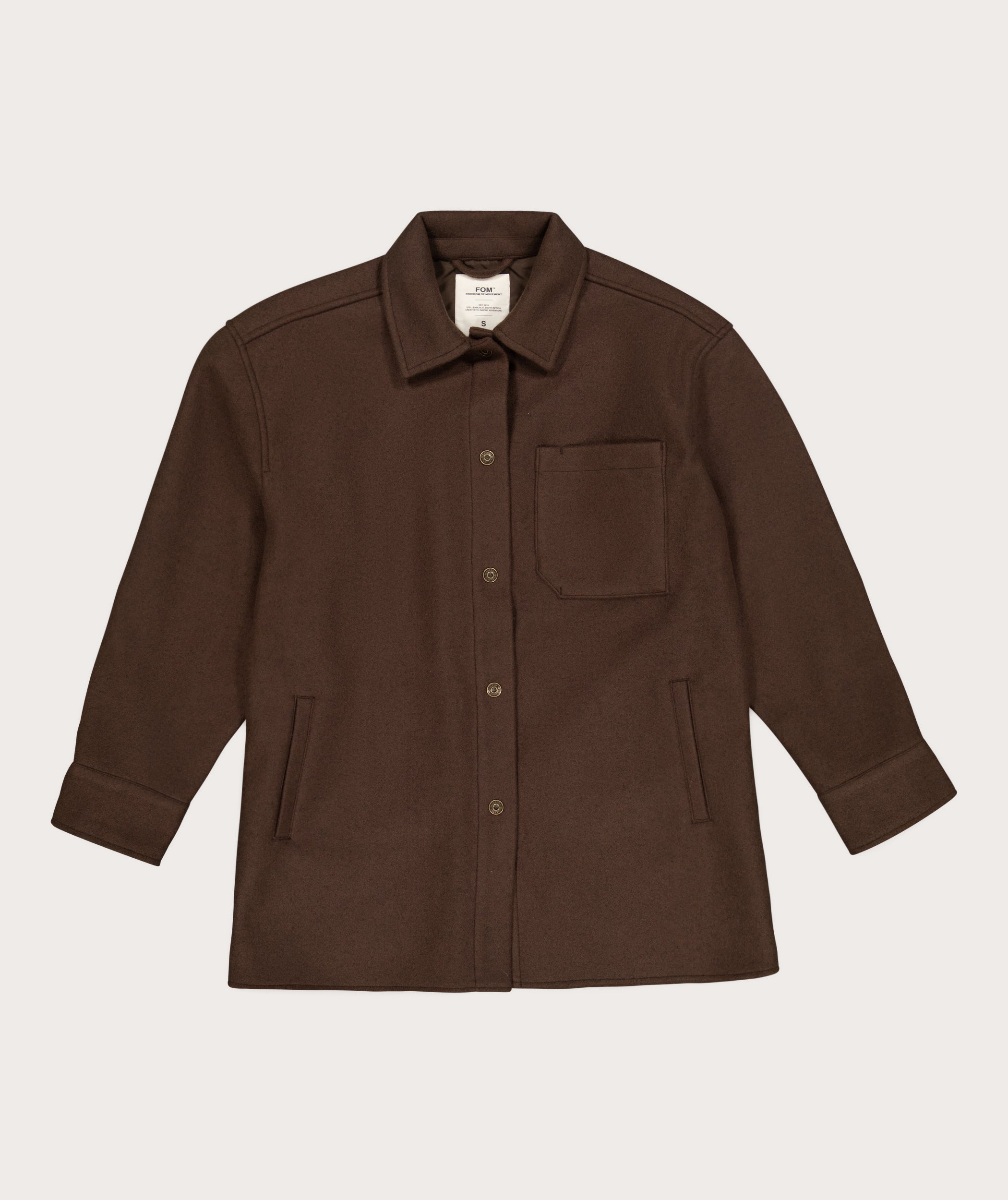 Melton Jacke für Damen - Schokoladenmeliert