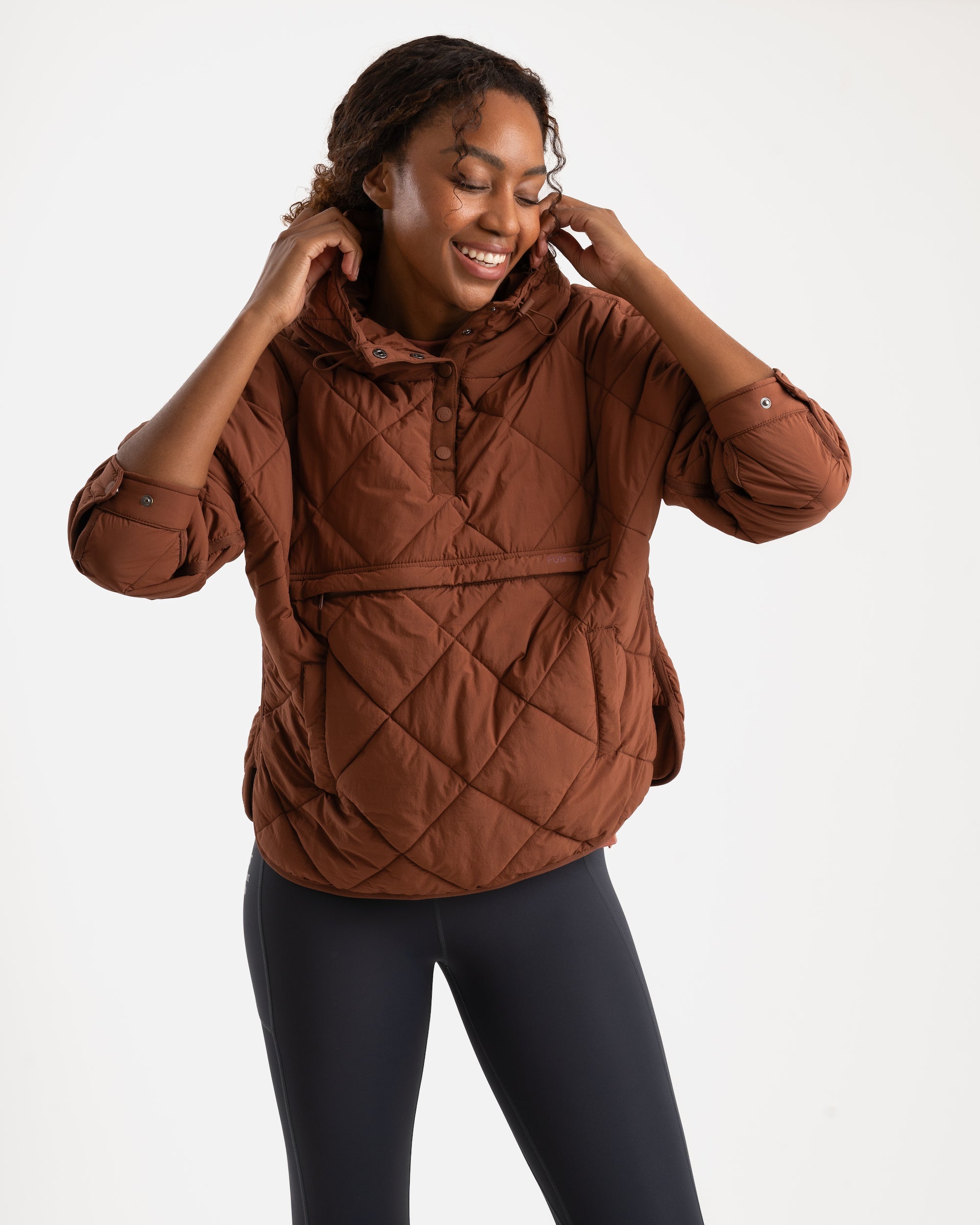Damen Outdoor Stepppullover - Canyon Clay