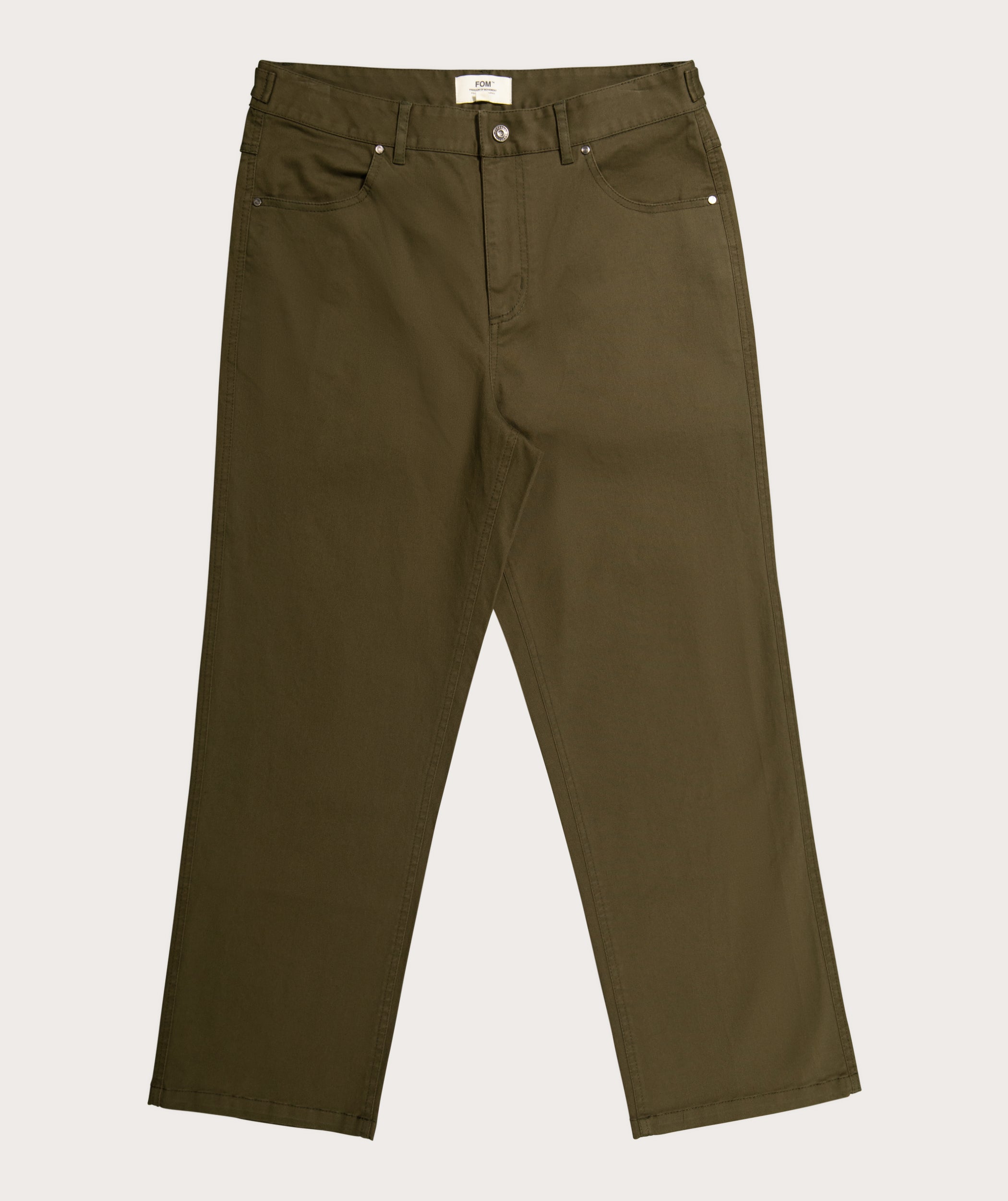 Ladies Regular Fit Trousers - Olive Green
