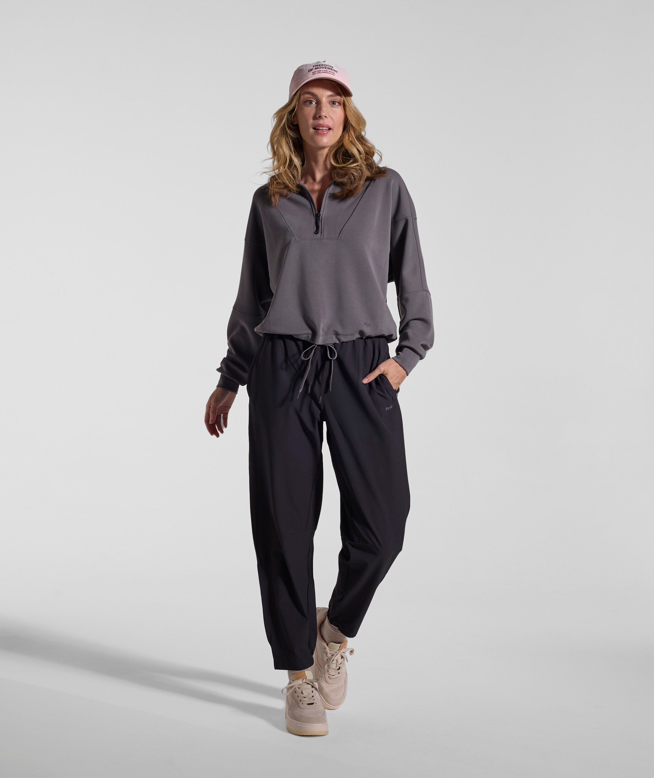 Ladies 1/4 Zip Sweater - Slate