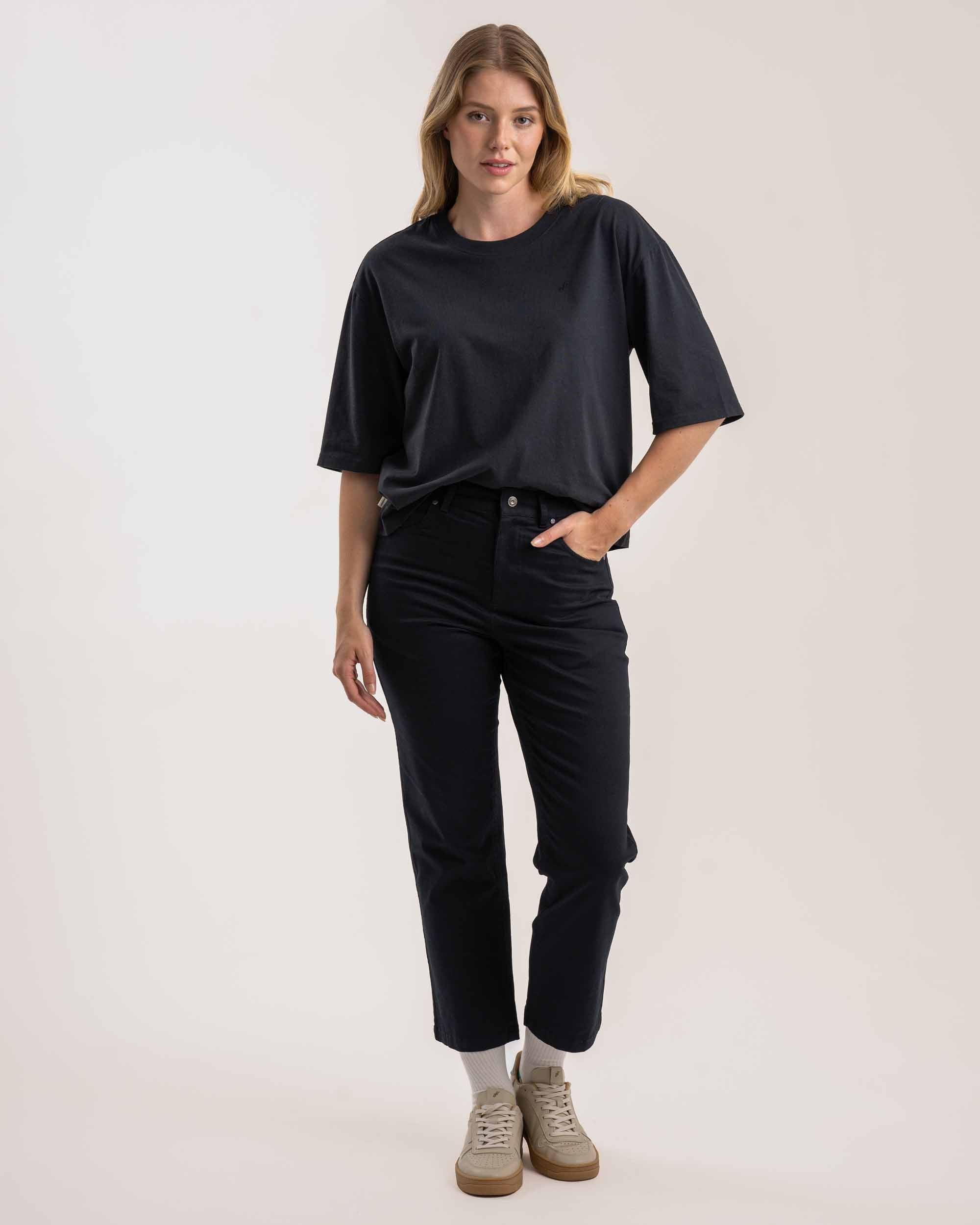 Ladies Regular Fit Trousers - Black