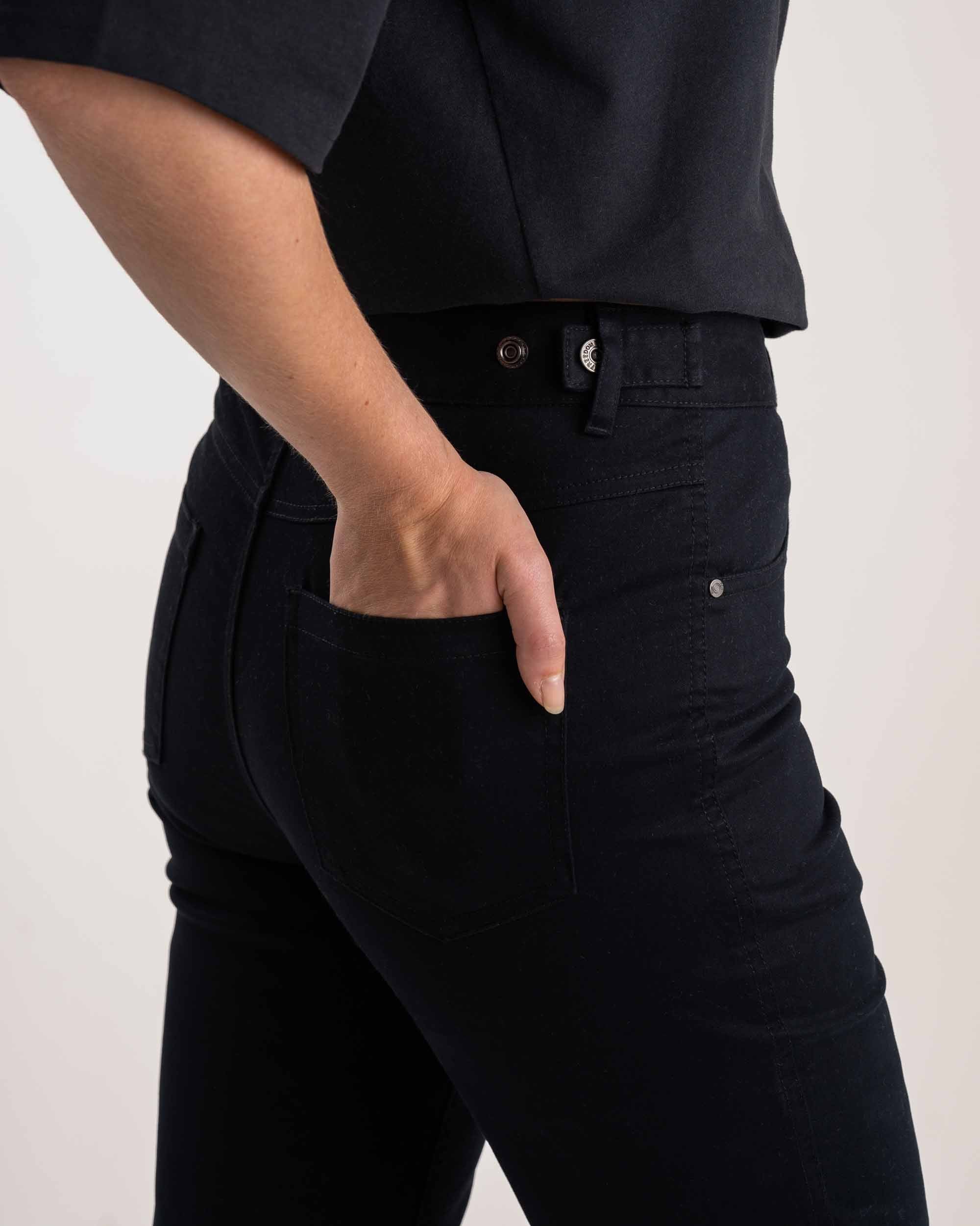 Ladies Regular Fit Trousers - Black
