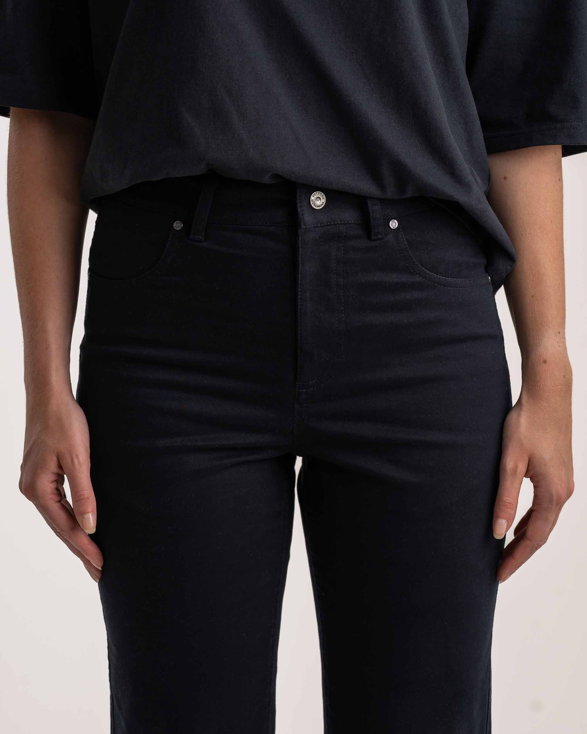 Ladies Regular Fit Trousers - Black