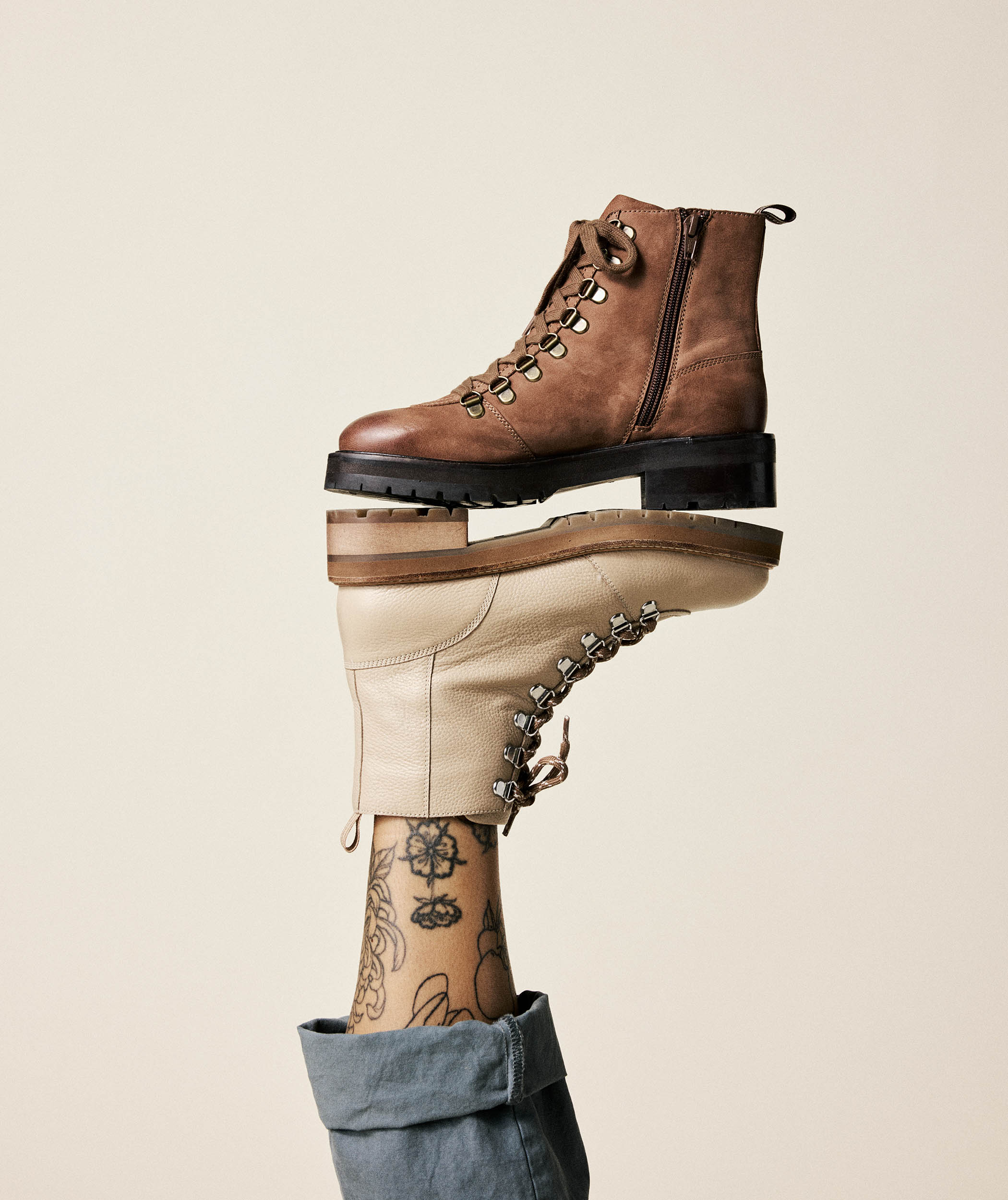 Utility-Stiefel für Damen - Hautfarben