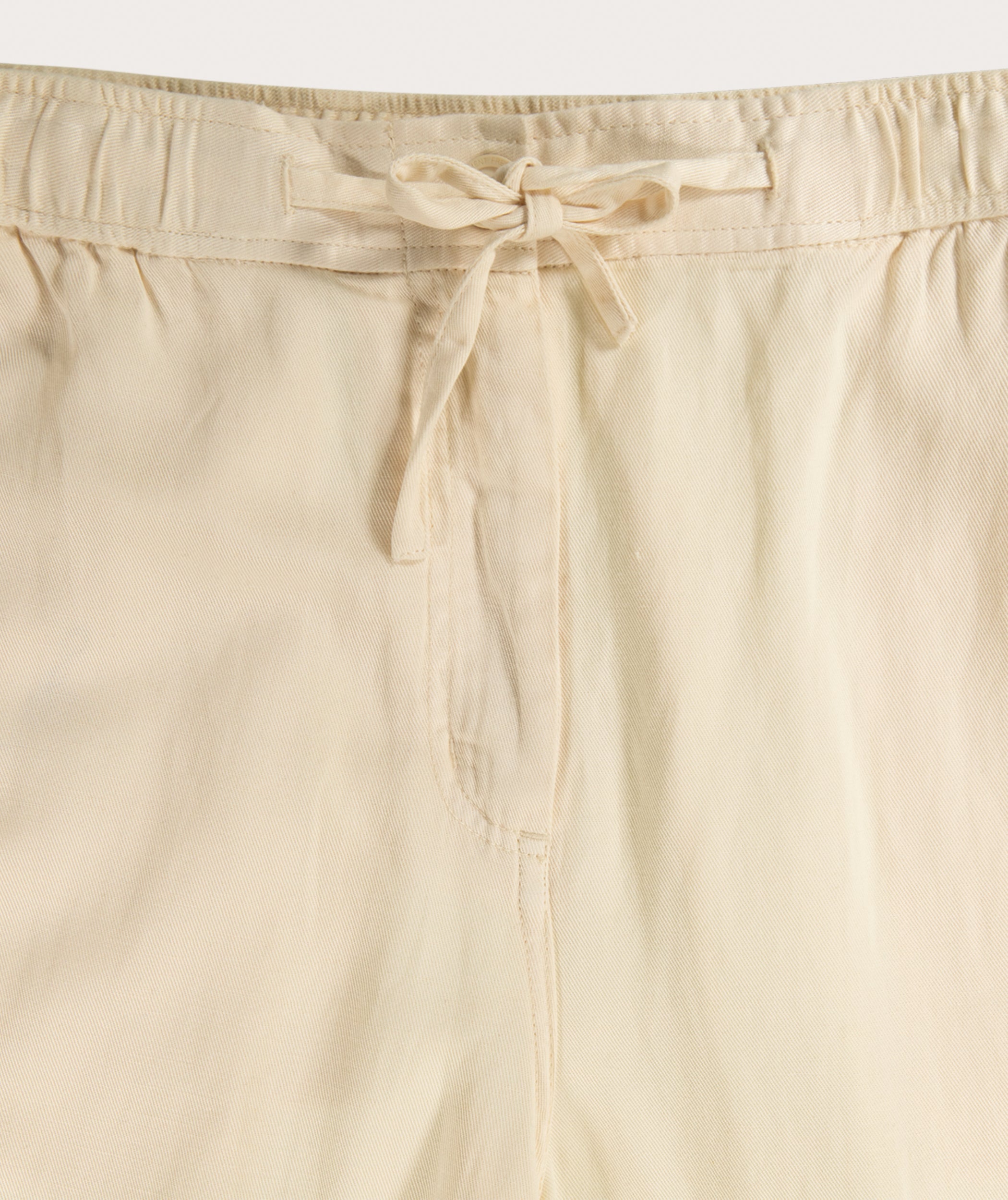 Damen Slouchy-Hose mit Kordelzug - Elfenbein