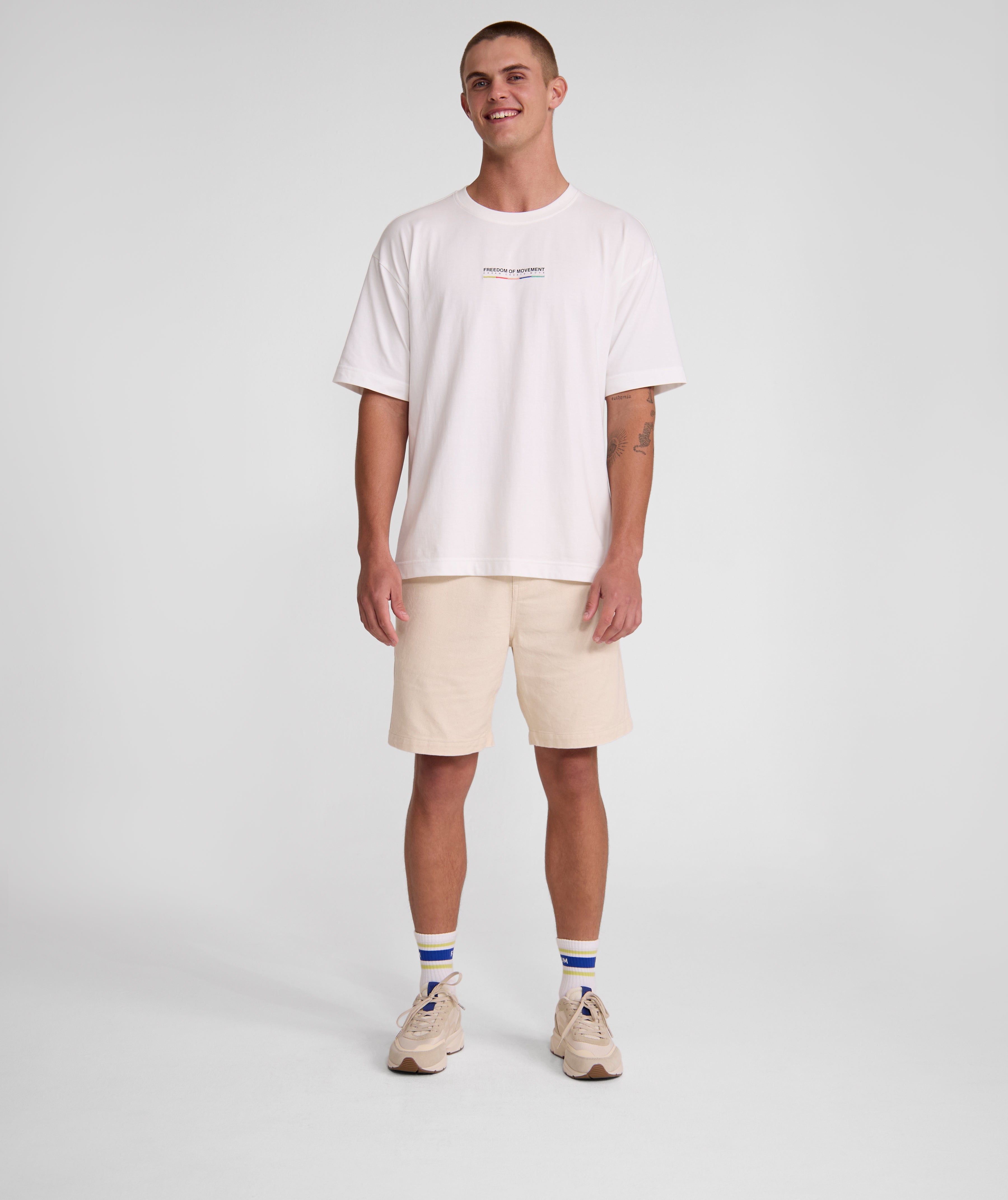 Mens Drop Goal Graphic Tee - Ivory