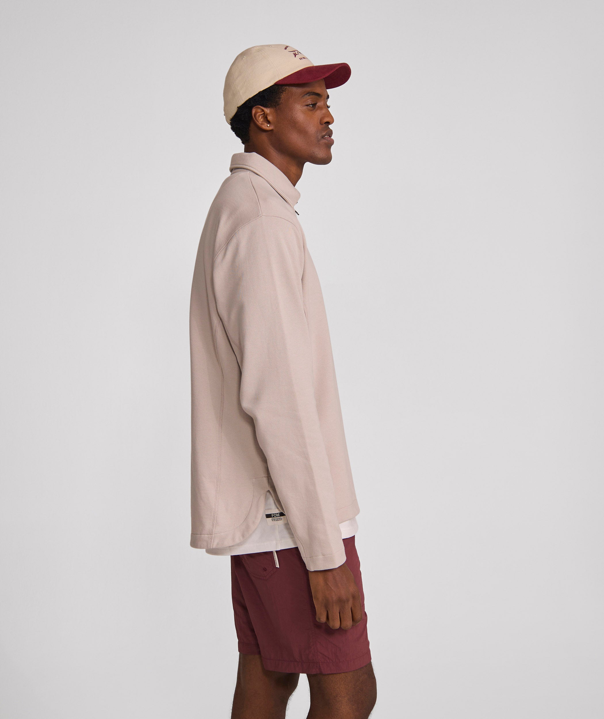Mens 1/4 Zip Sweatshirt - Oyster