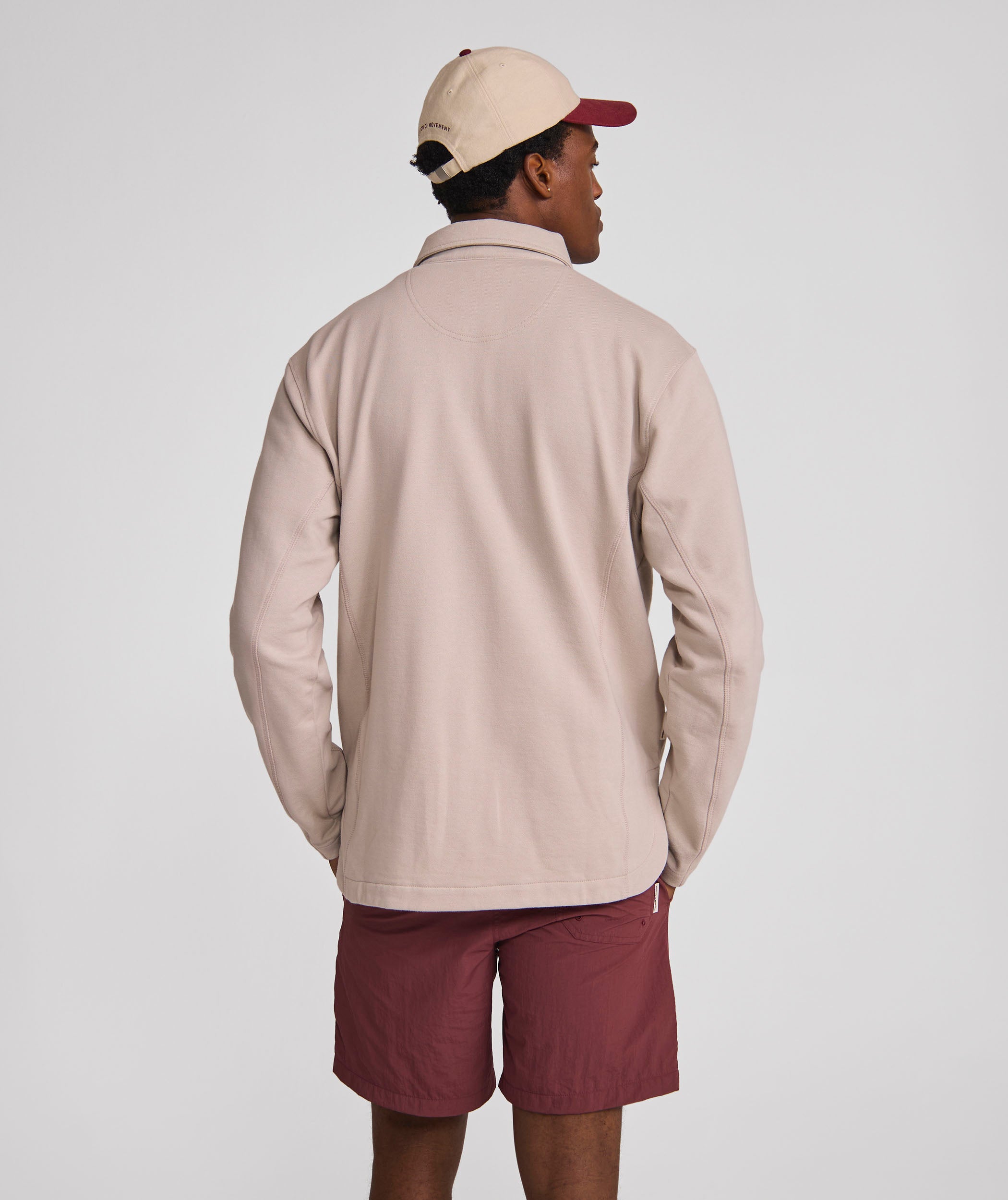Mens 1/4 Zip Sweatshirt - Oyster
