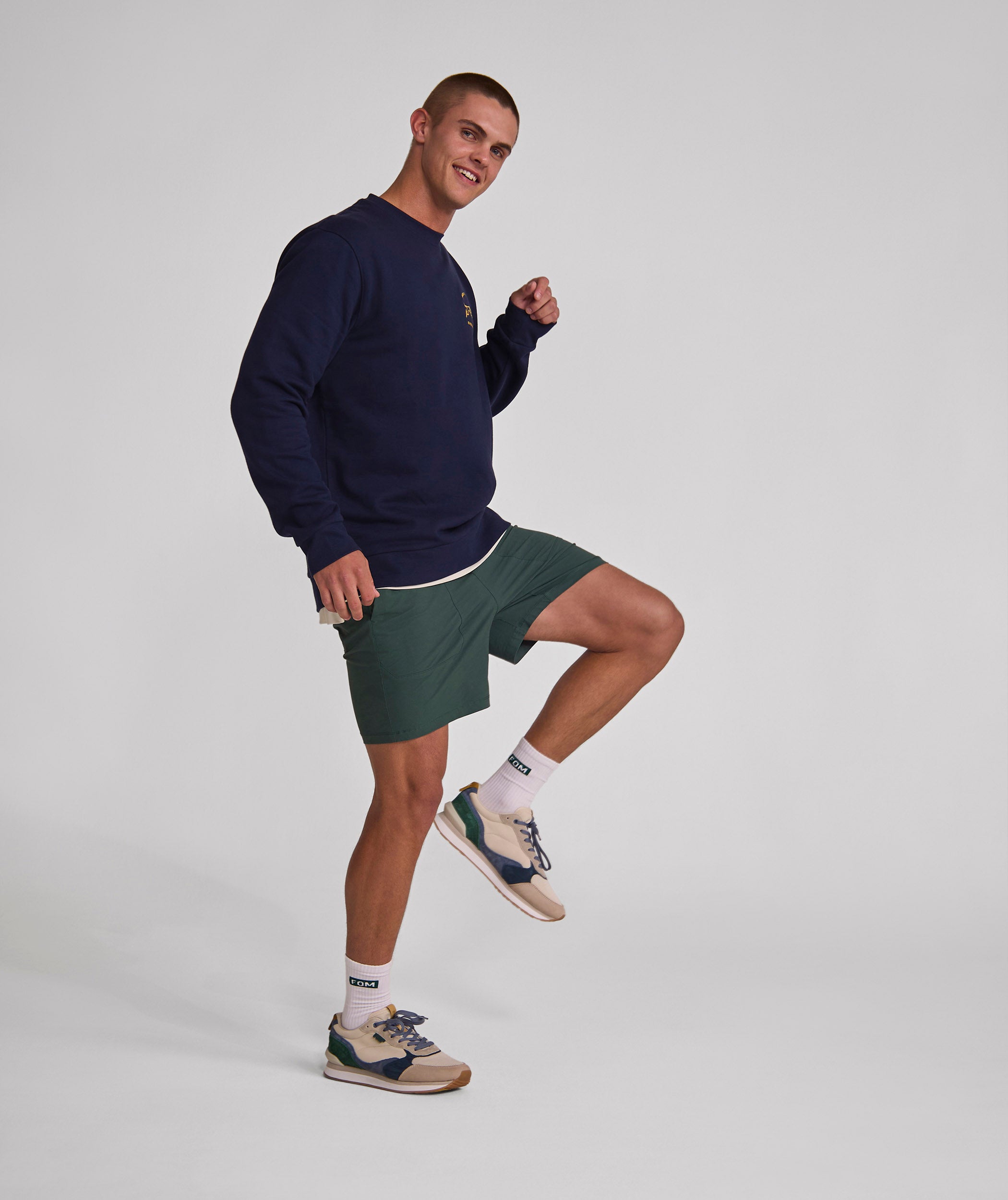 Mens Windhond Graphic Sweater - Navy