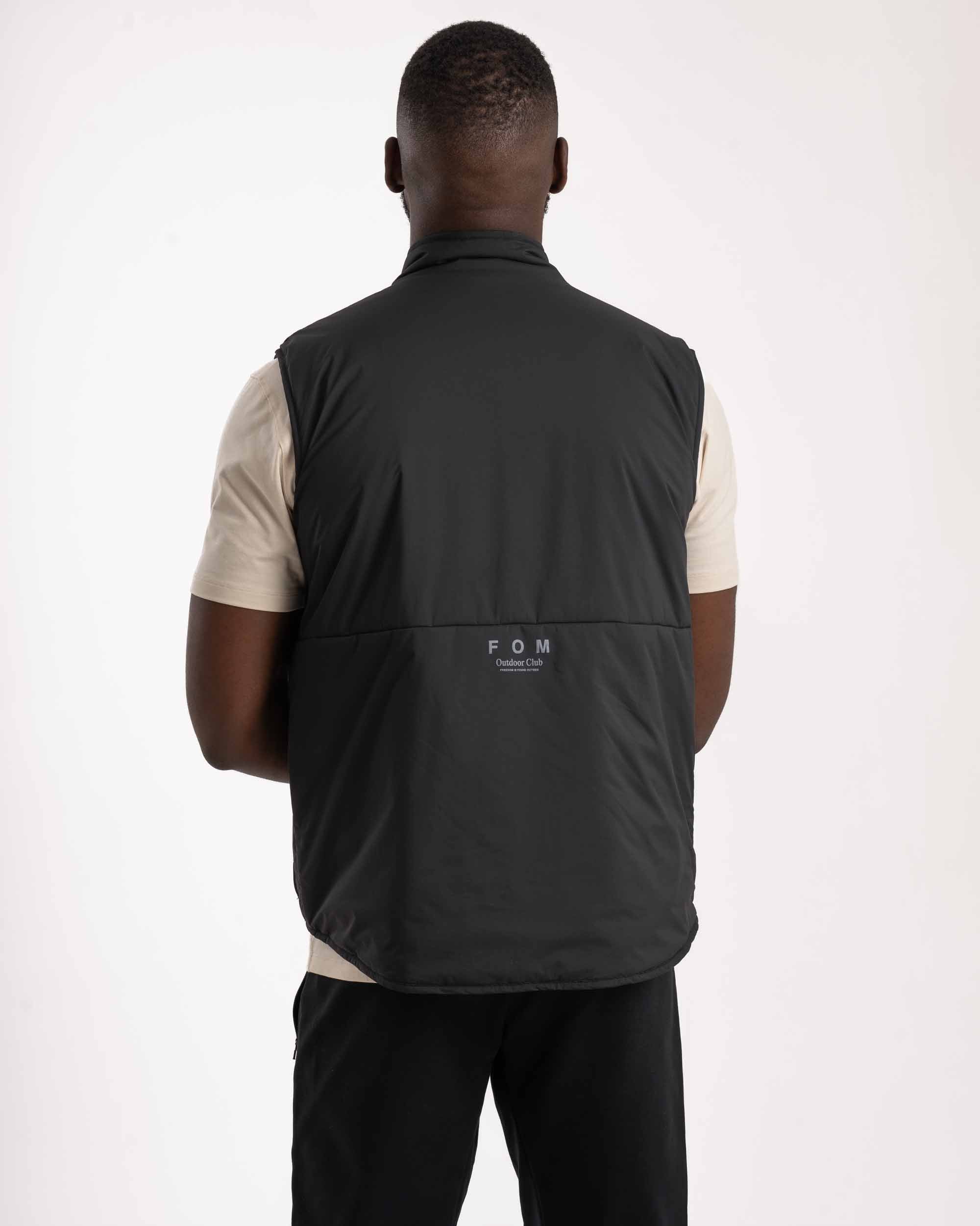 Gepolsterte Outdoor-Weste für Herren - Schwarz