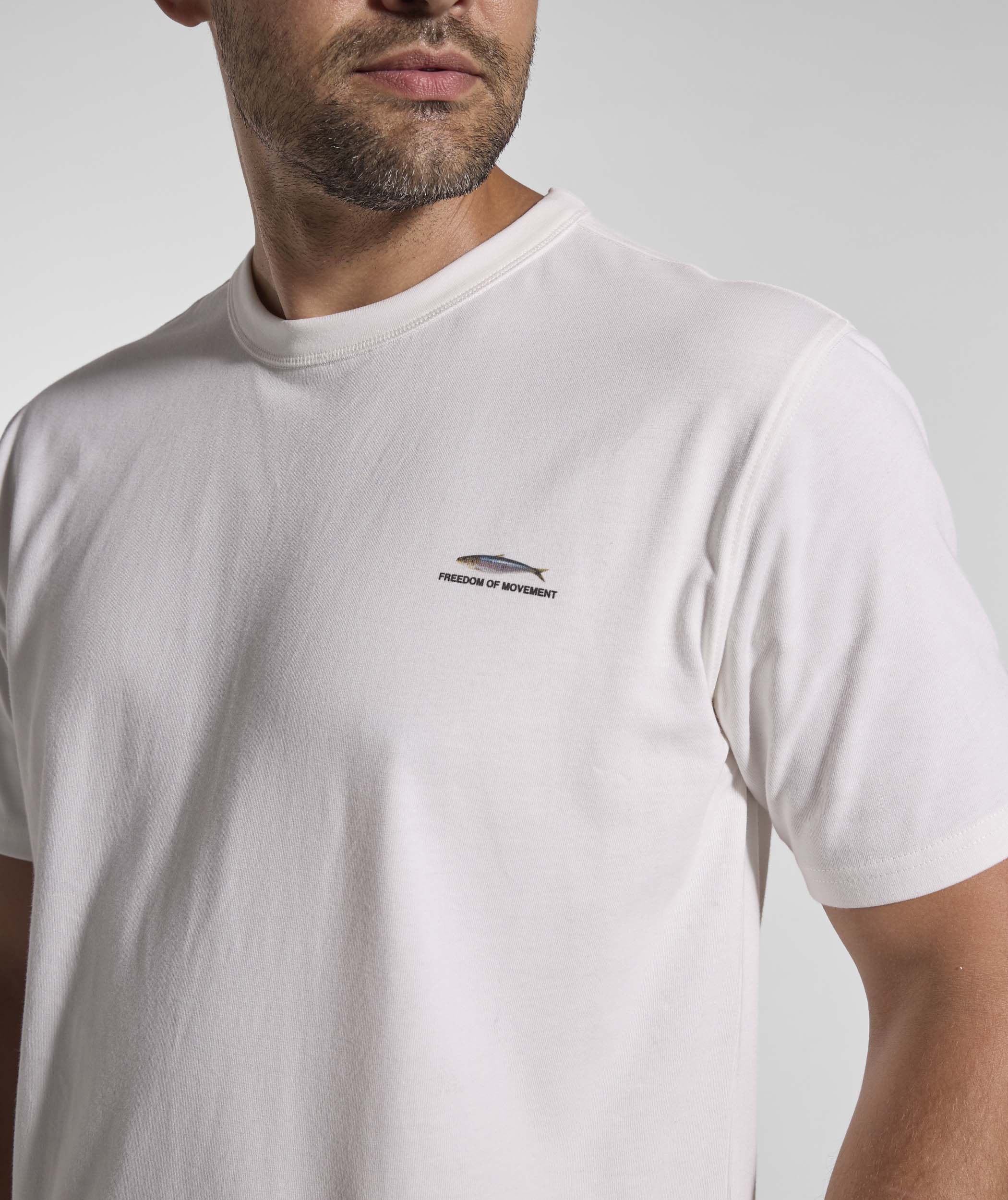 Mens Atlantic Sardine Regular Tee - Sea Salt