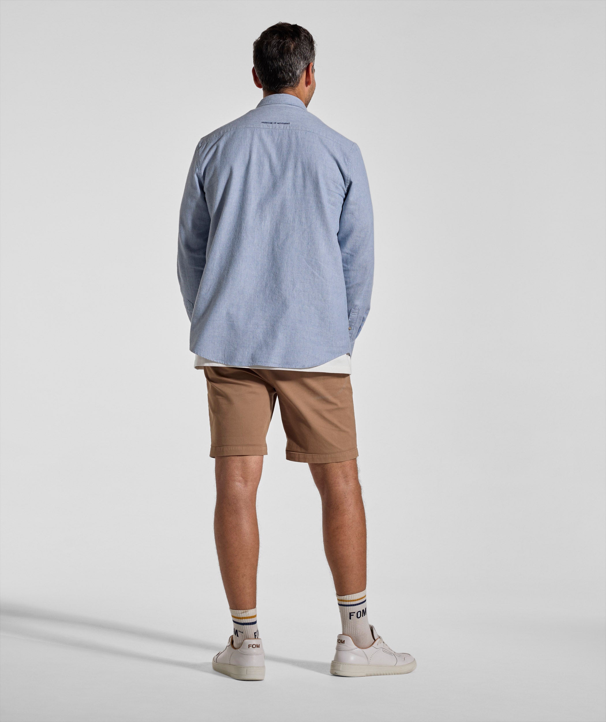 Mens Cotton Blend Shirt - Blue