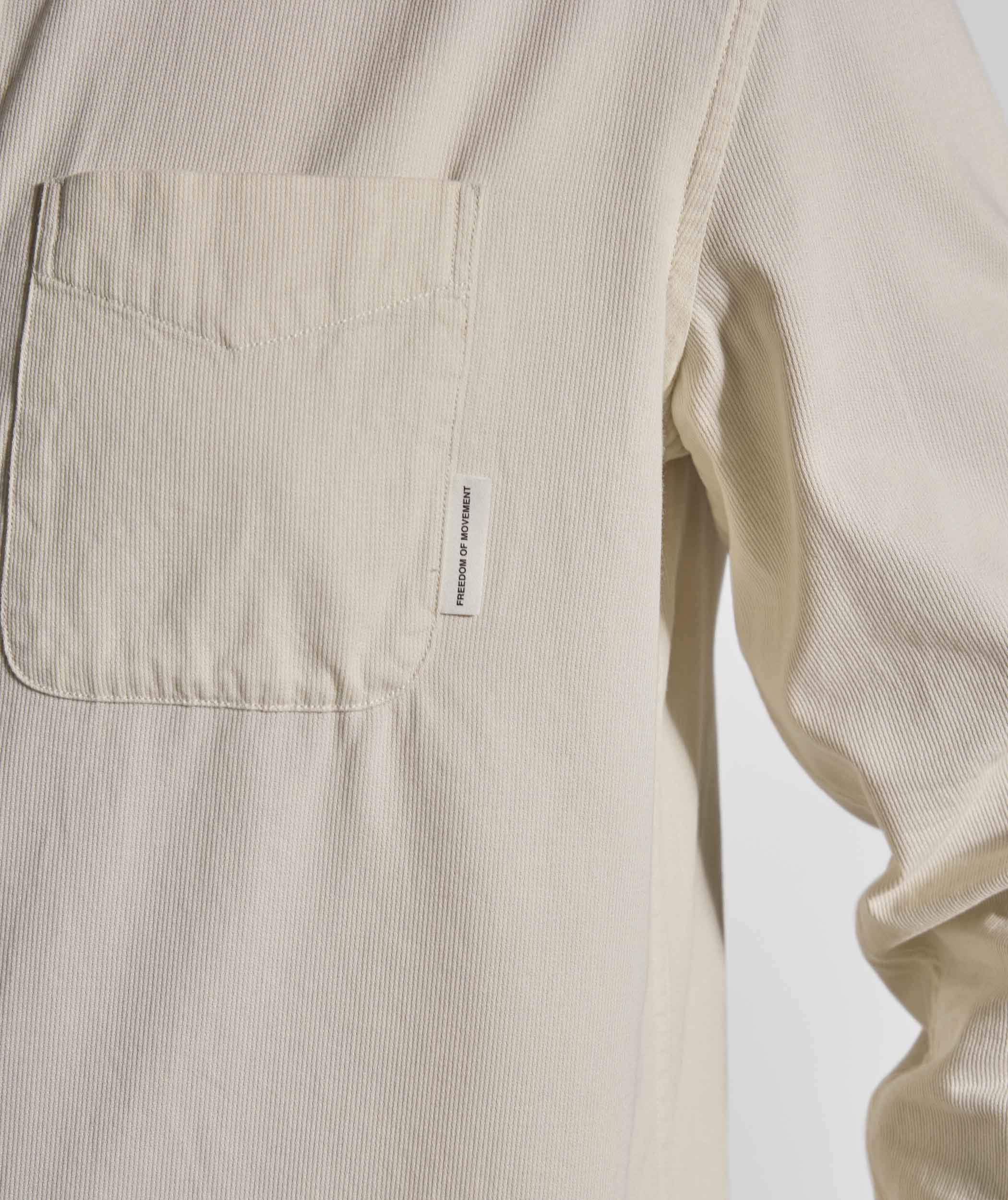 Mens Cotton Textured Shirt - Ecru