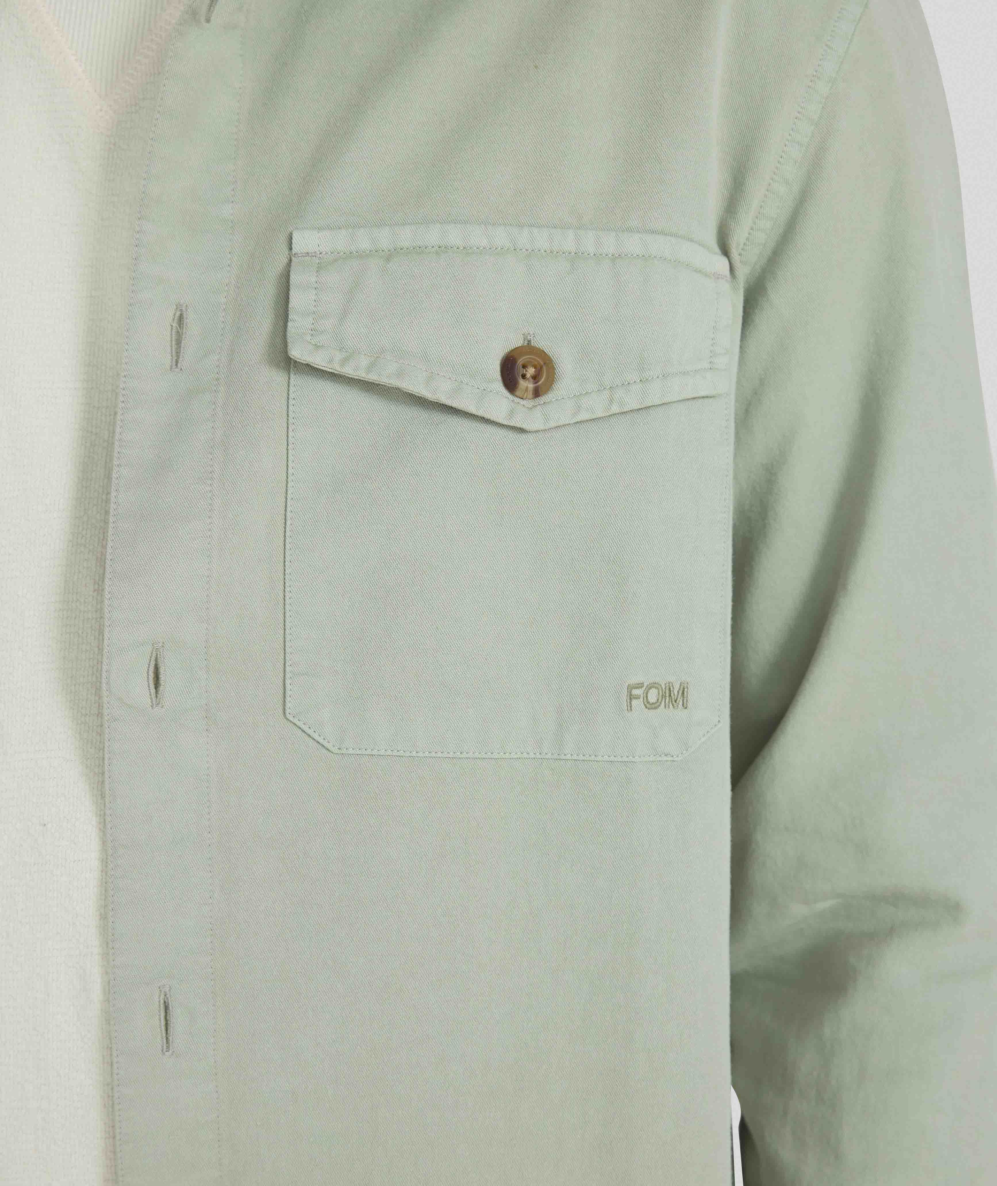 Mens Cotton Twill Shirt - Willow Green