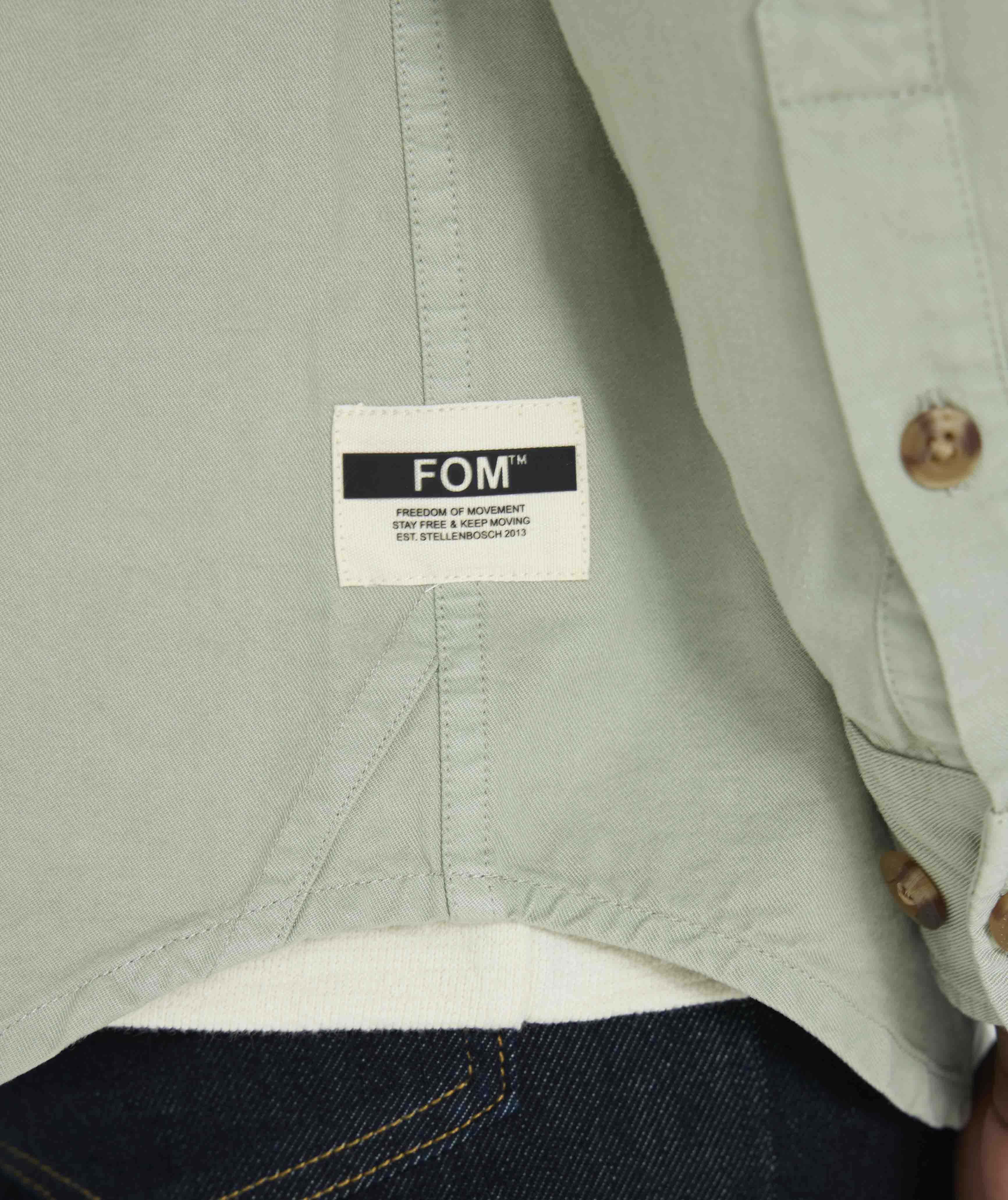 Mens Cotton Twill Shirt - Willow Green