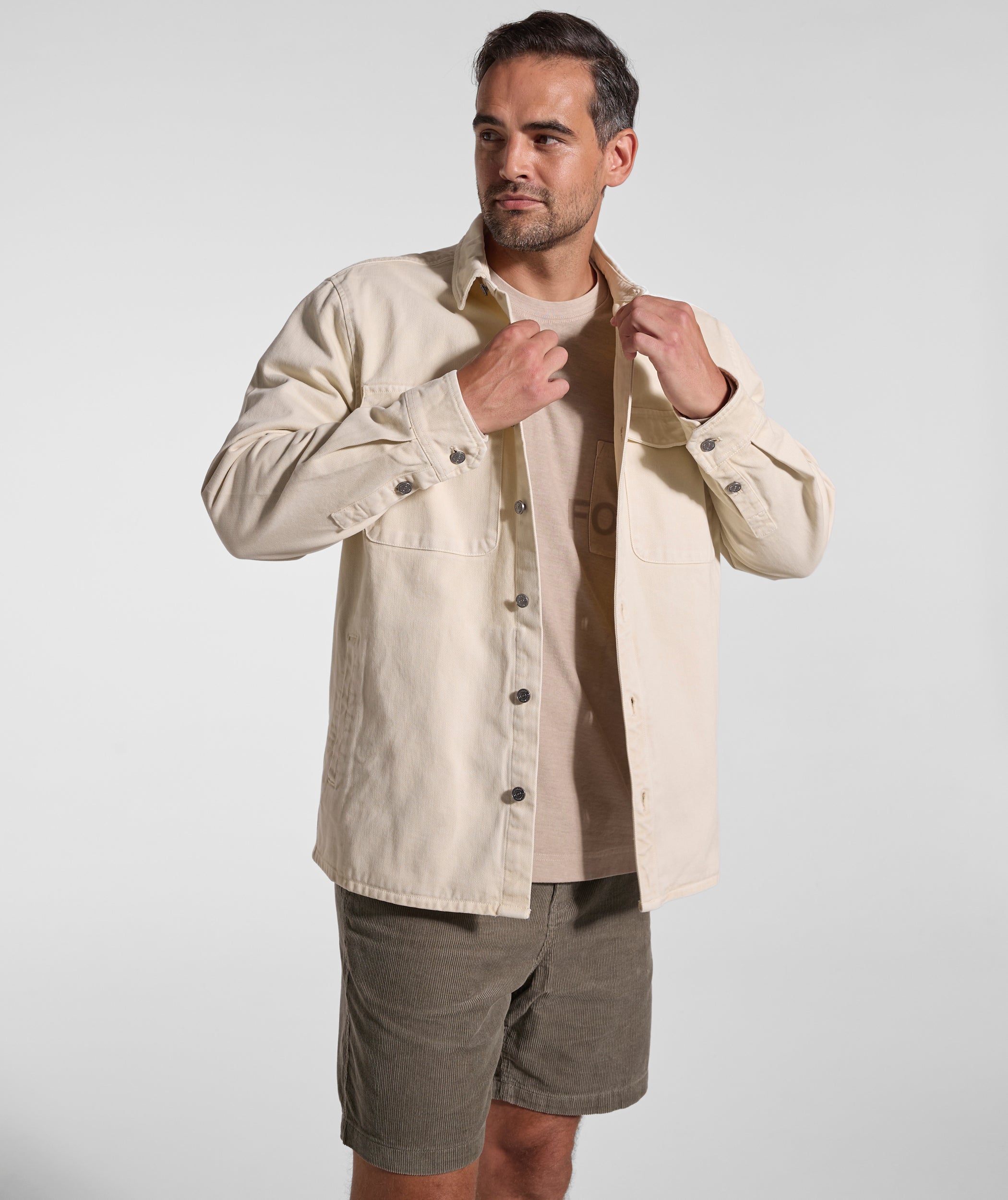 Mens Denim Jacket - Ecru