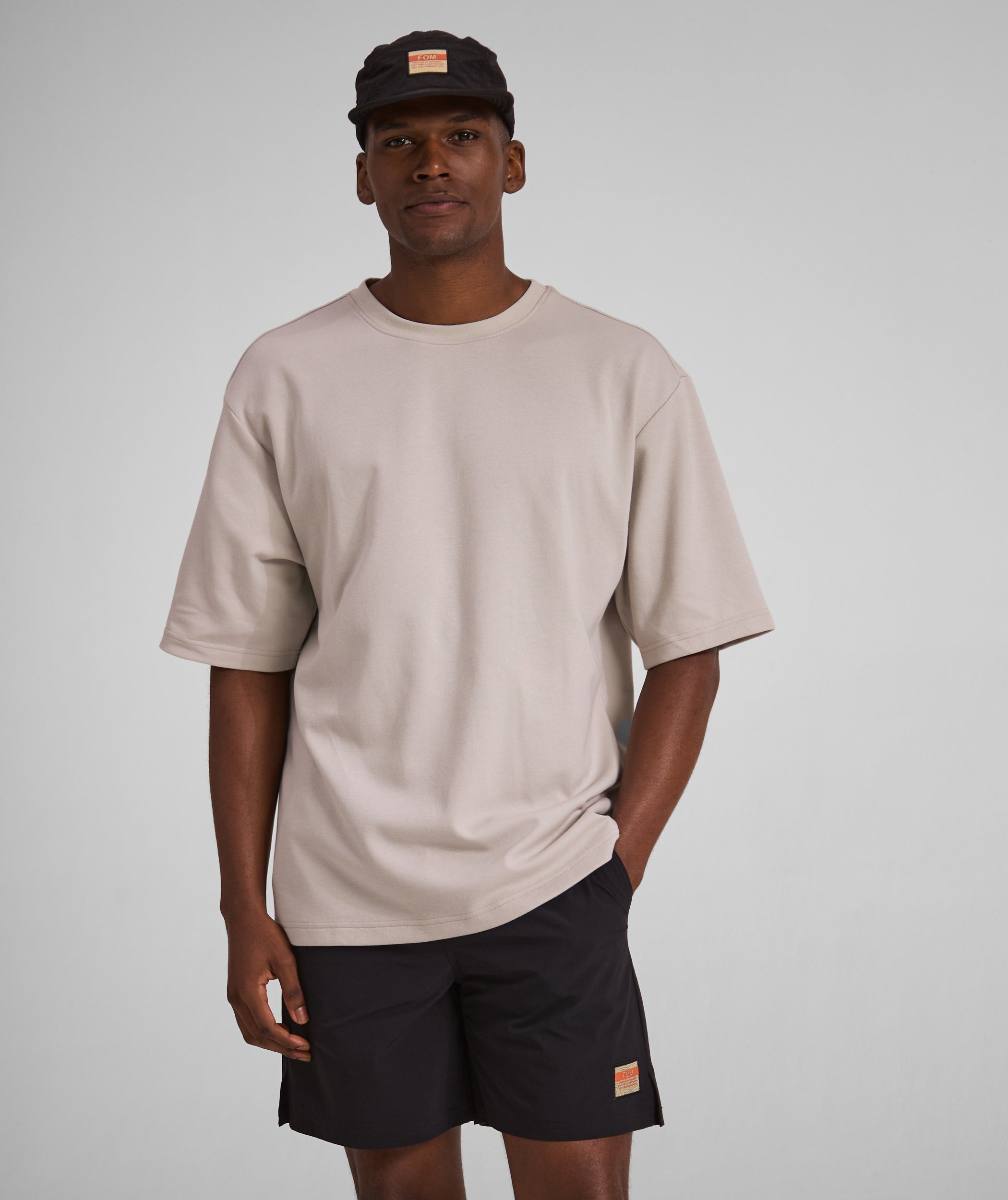 Mens FreeMotion Interlock Tee- Ecru