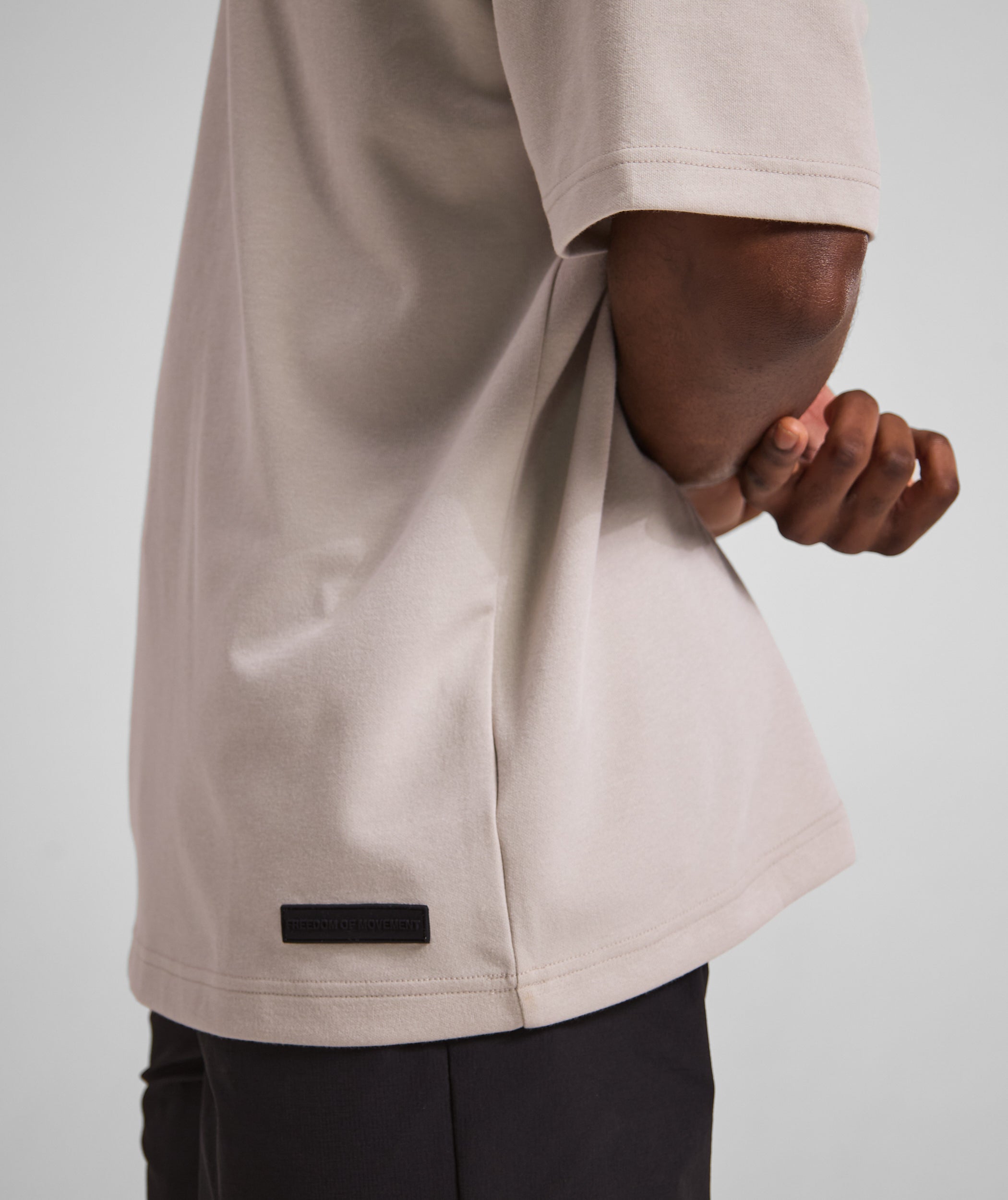 Mens FreeMotion Interlock Tee- Ecru