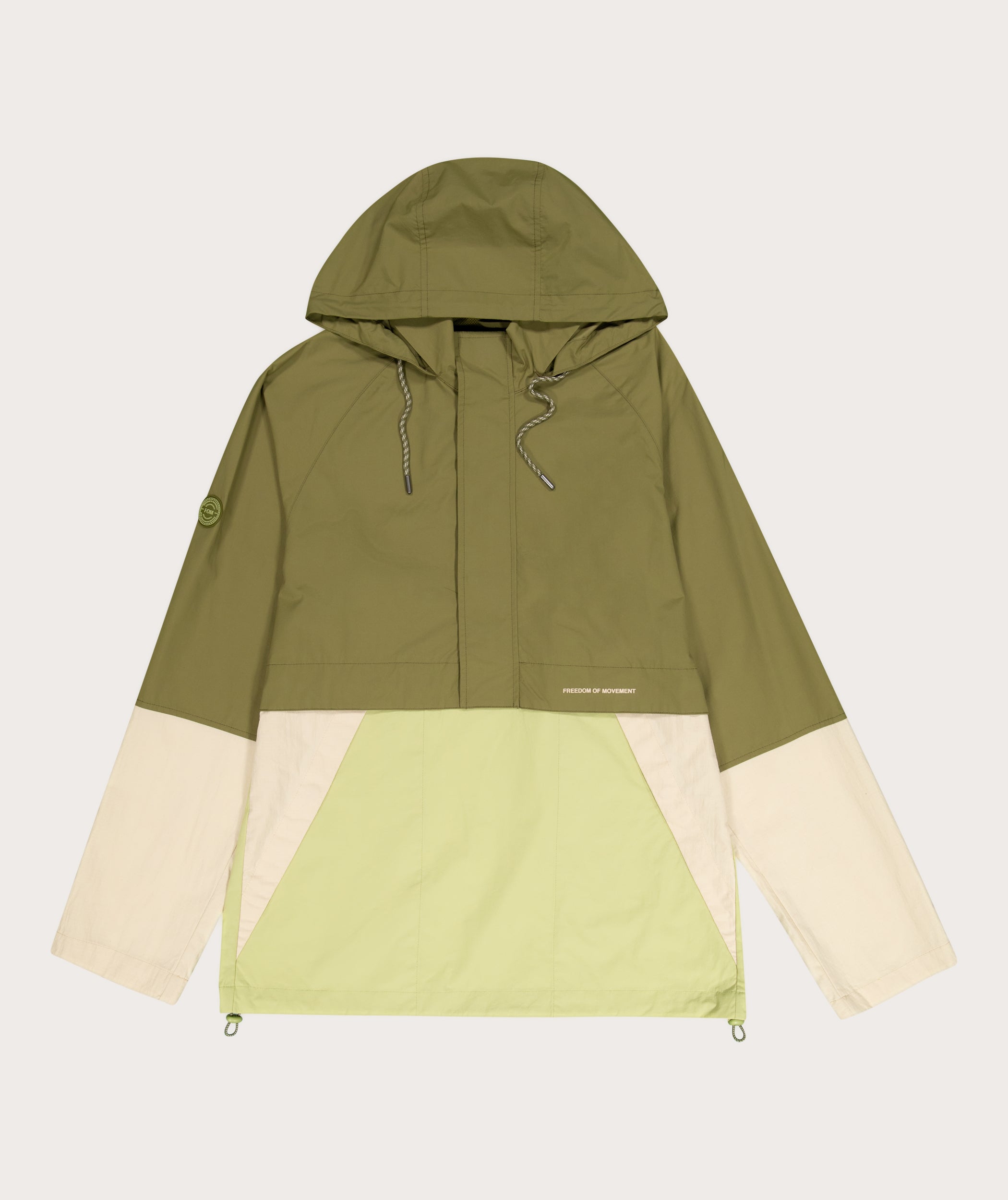 Anorak für Herren - Grüner Farbblock