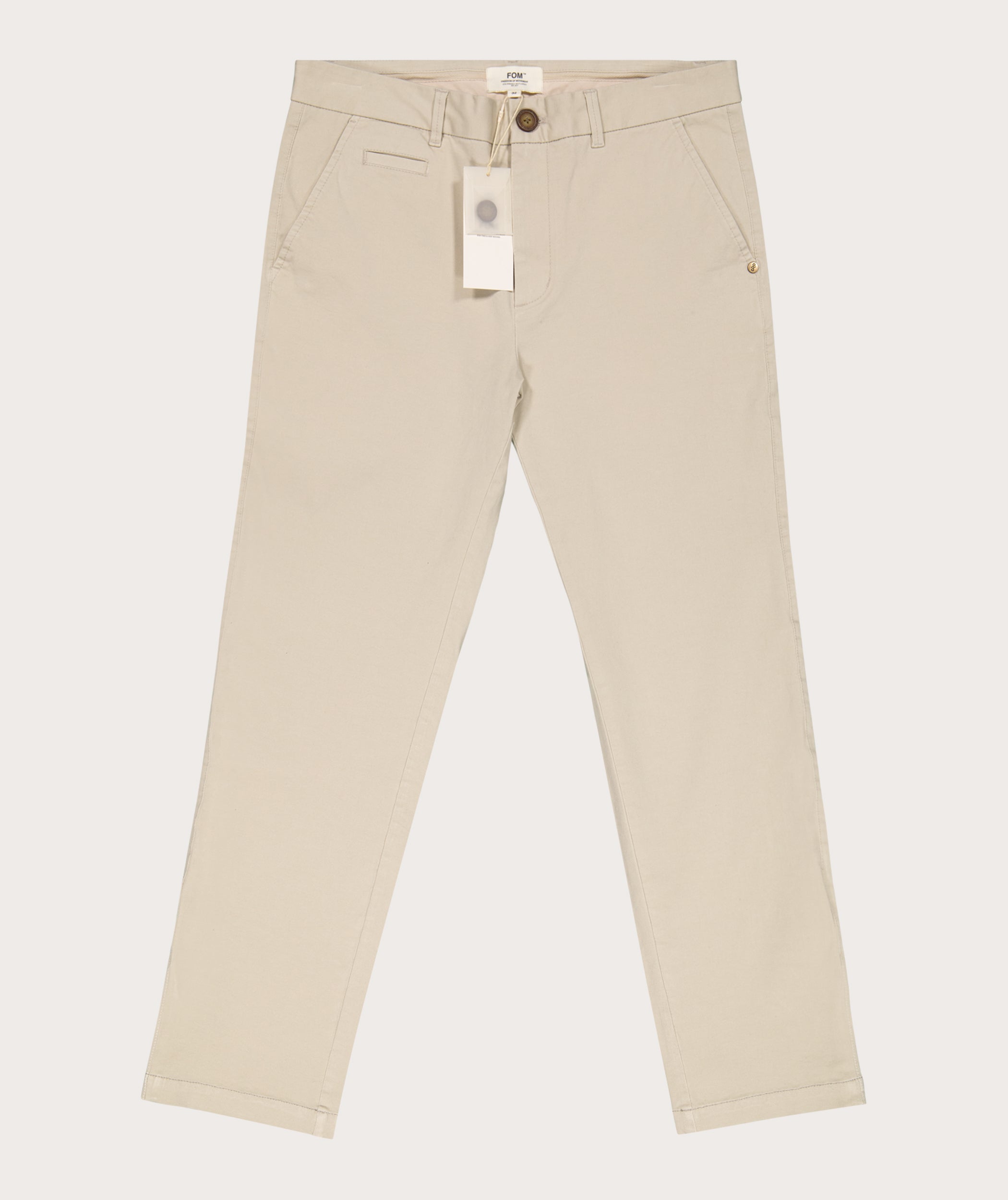 Heren Classic Slim Fit Chino - Licht Zand