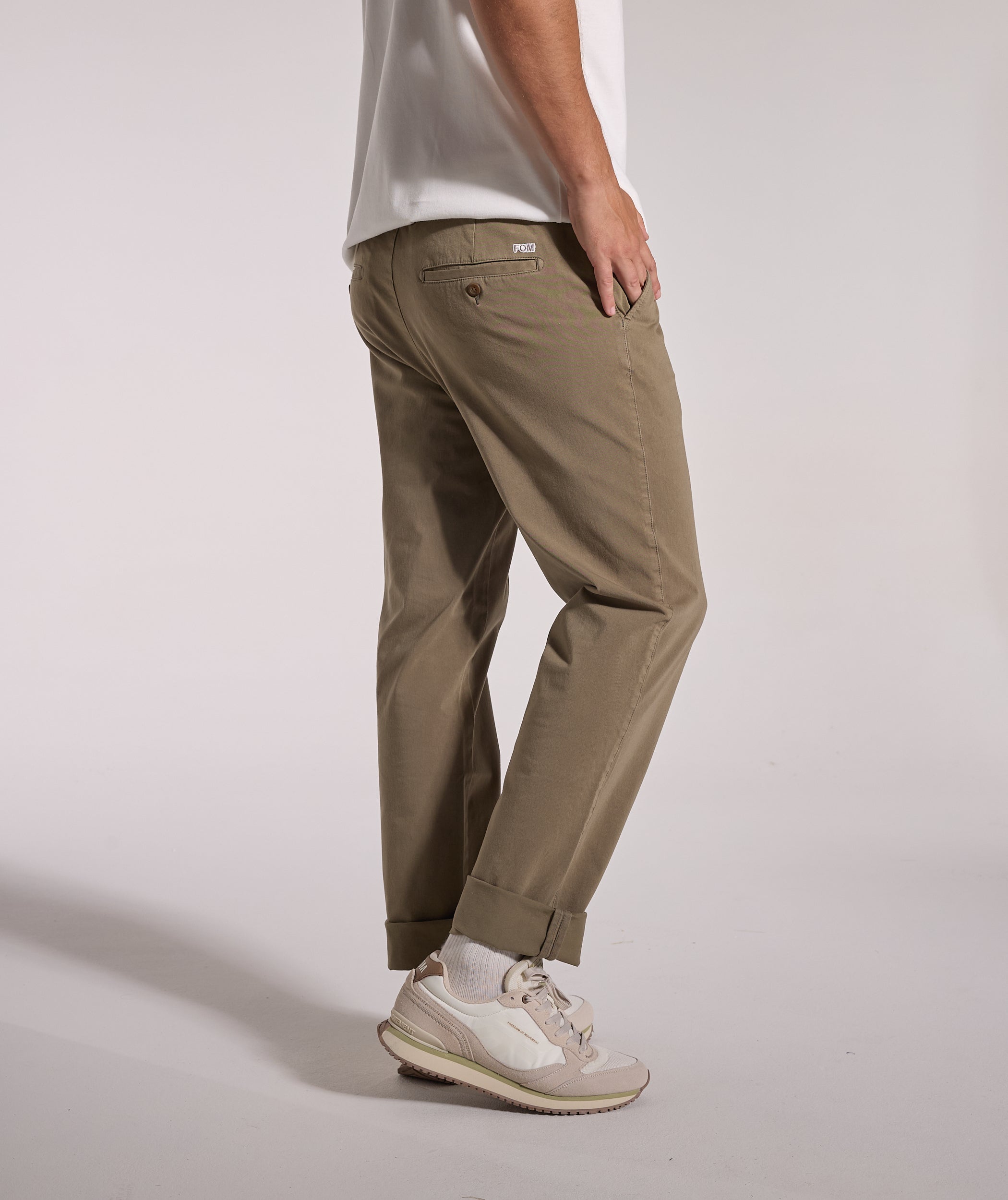 Mens Regular Fit Cotton Twill Chino - Olive