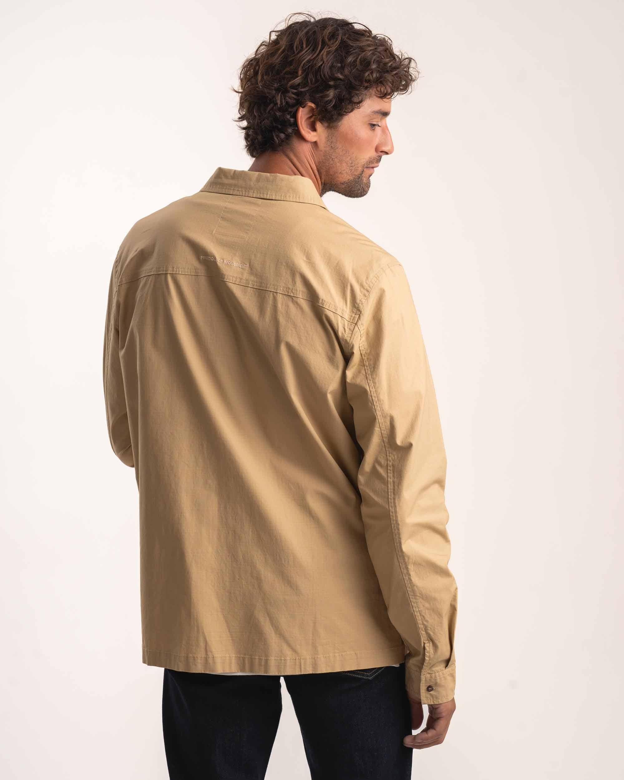 Leichte Ripstop-Shacket für Herren - Stein