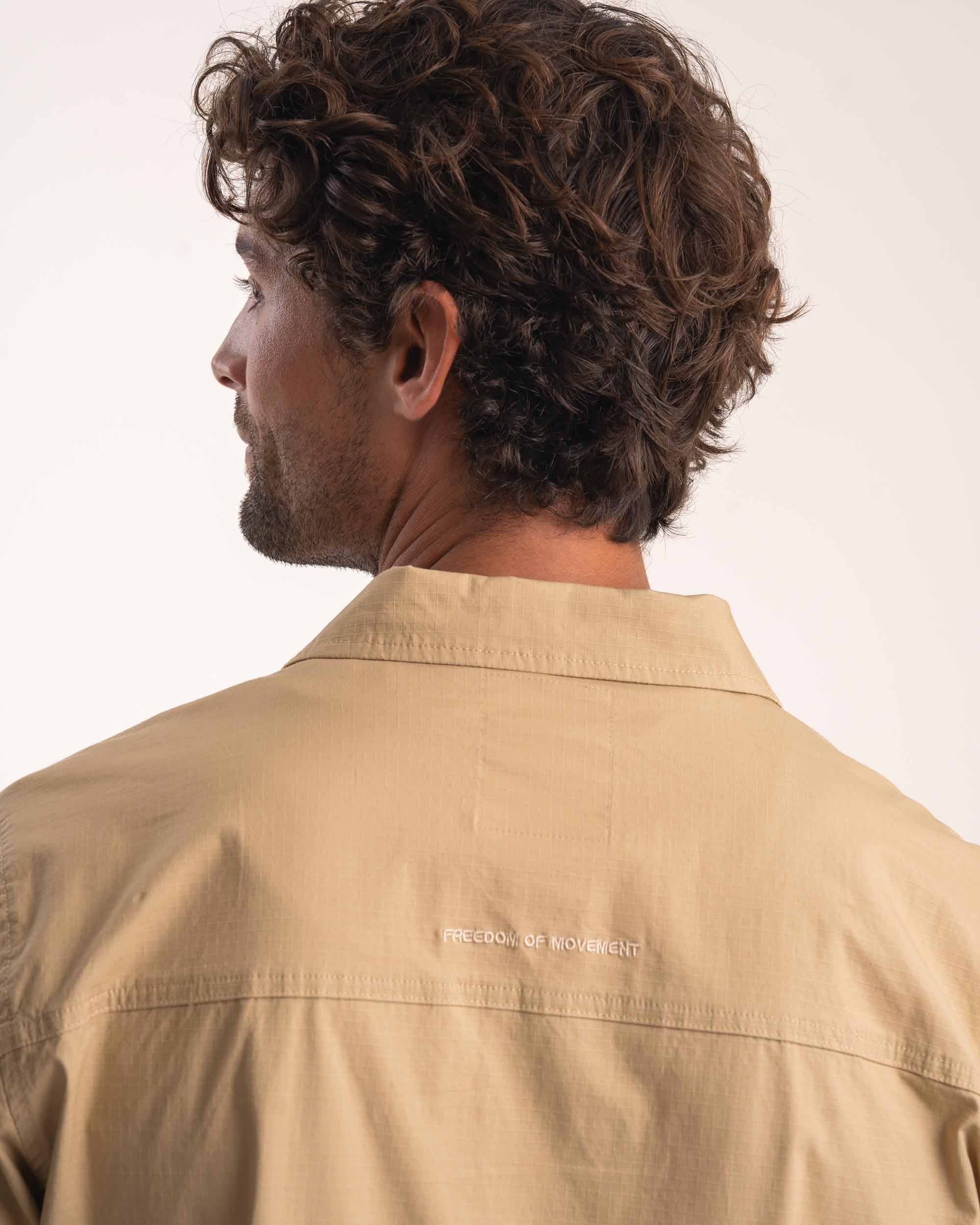 Leichte Ripstop-Shacket für Herren - Stein