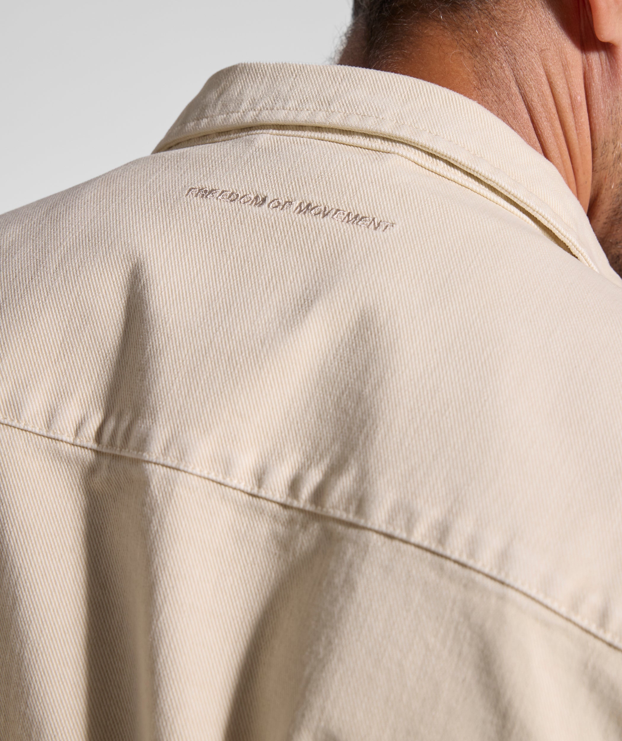 Mens Denim Jacket - Ecru