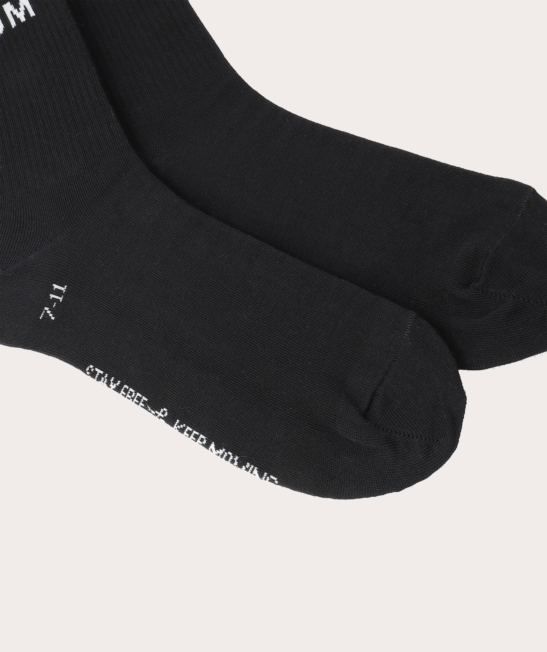 Socks Crew - Black/ White Stripes (Size 8-12)